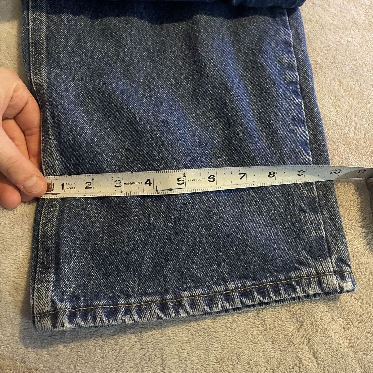 Wrangler Vintage 90s Wrangler Riggs Mens Blue Carpenter Jeans 46x32 Size US 44 / EU 60 - 10 Thumbnail
