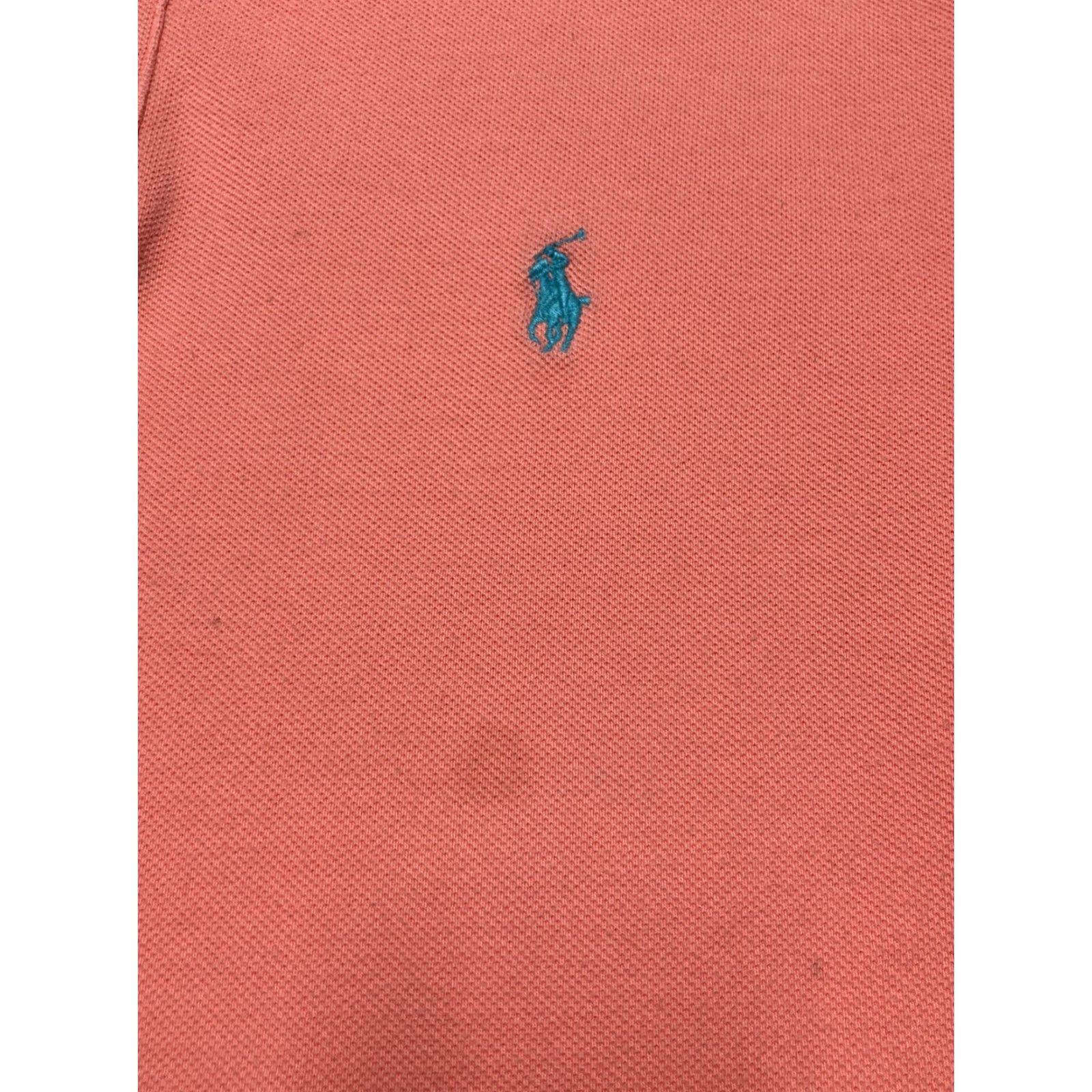 Polo Ralph Lauren VINTAGE Polo Ralph Lauren polo shirt embroidered horse peach orange cotton men’s Large Size US L / EU 52-54 / 3 - 3 Thumbnail