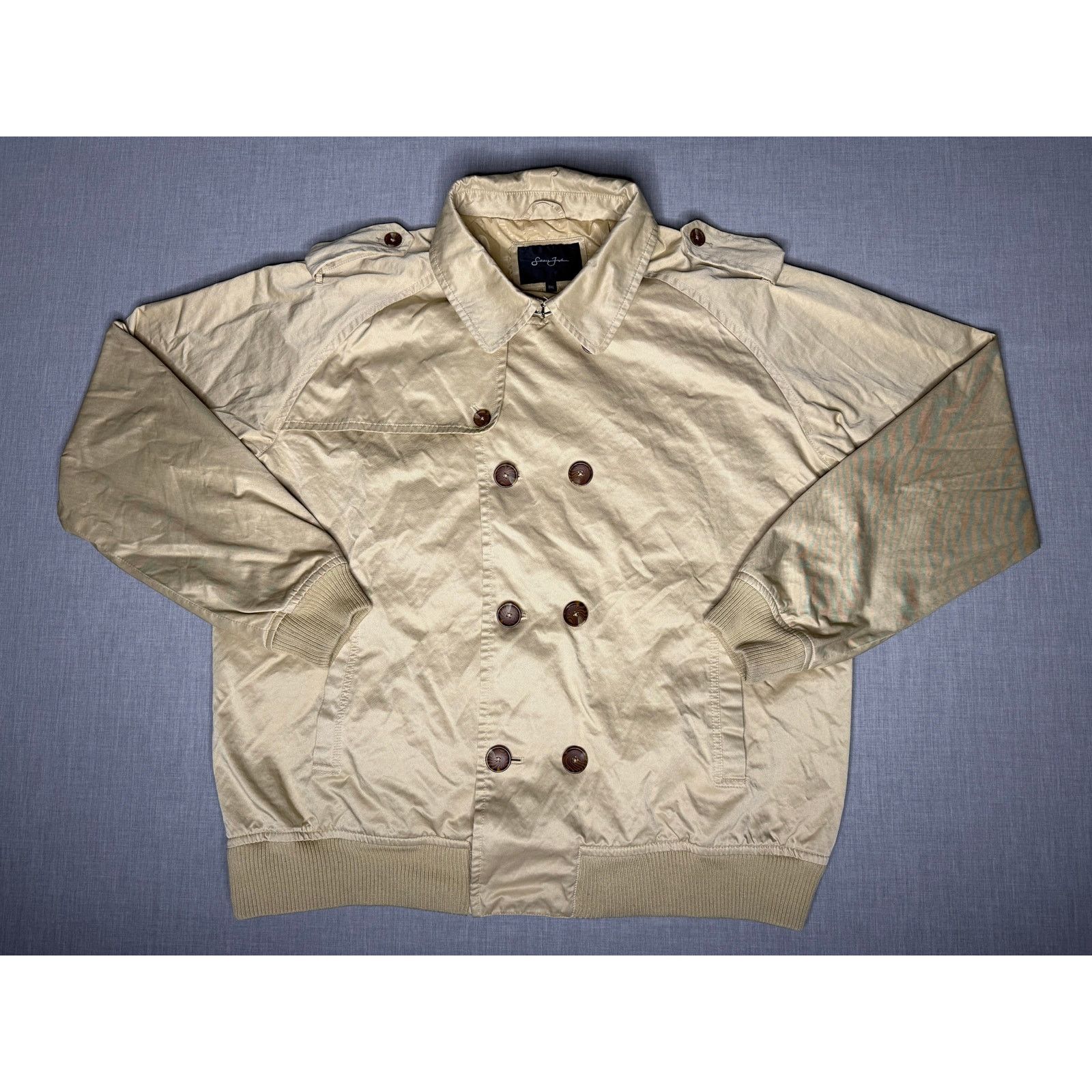 Sean John × Vintage Vintage Y2K Sean John Double Breasted Bomber Jacket 3XL Size US XXL / EU 58 / 5 - 1 Thumbnail