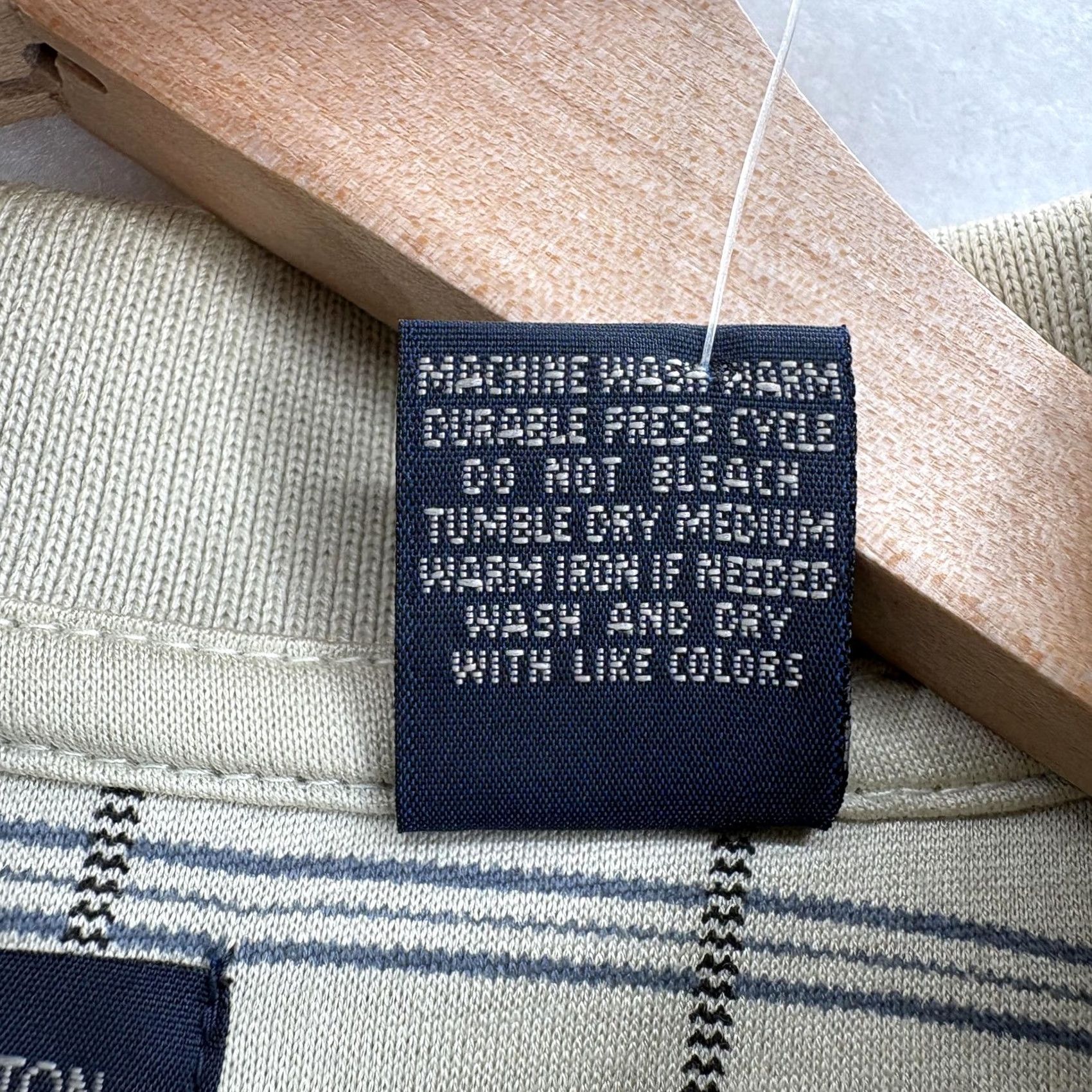 Dockers Dockers Golf Polo Shirt Mens Large Beige Check Easy Care Cotton Fit Size US L / EU 52-54 / 3 - 4 Thumbnail