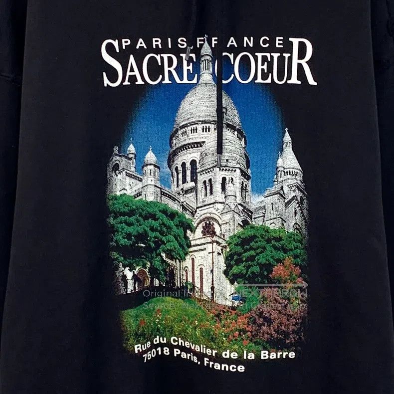 Balenciaga Balenciaga Black Church Lettering Printed Cotton Hooded Dr Size US M / EU 48-50 / 2 - 4 Thumbnail