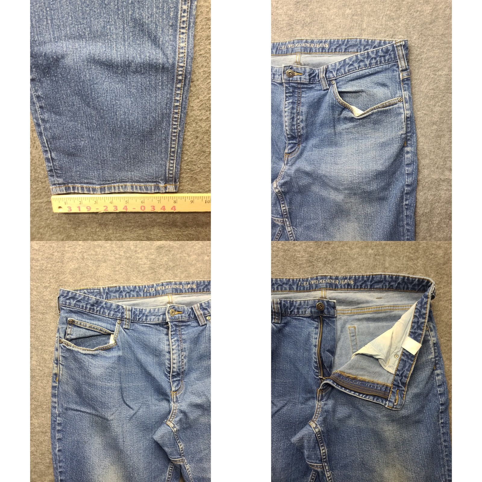 Vintage Duluth Mens Jeans 38x32 Flex Weekender Trim Fit Straight Leg Stretch Denim 5-Pocket Regular Rise Blue Cotton Spandex Durable USA Style Jeans Mens Size US 38 / EU 54 - 8 Thumbnail