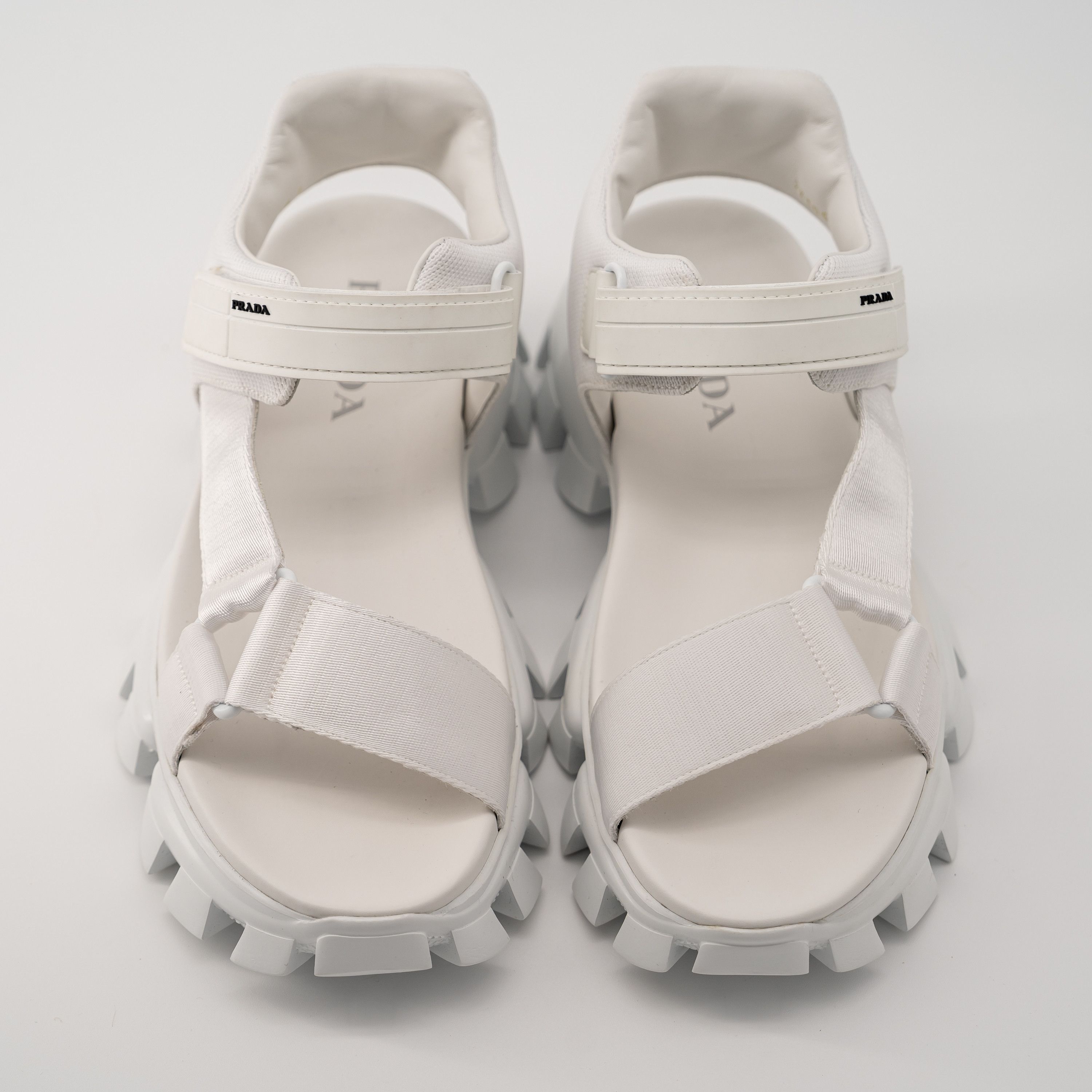 Prada 8 / 9us Prada Cloudbust Thunder Sandal White Re-Nylon Size US 9 / EU 42 - 3 Thumbnail