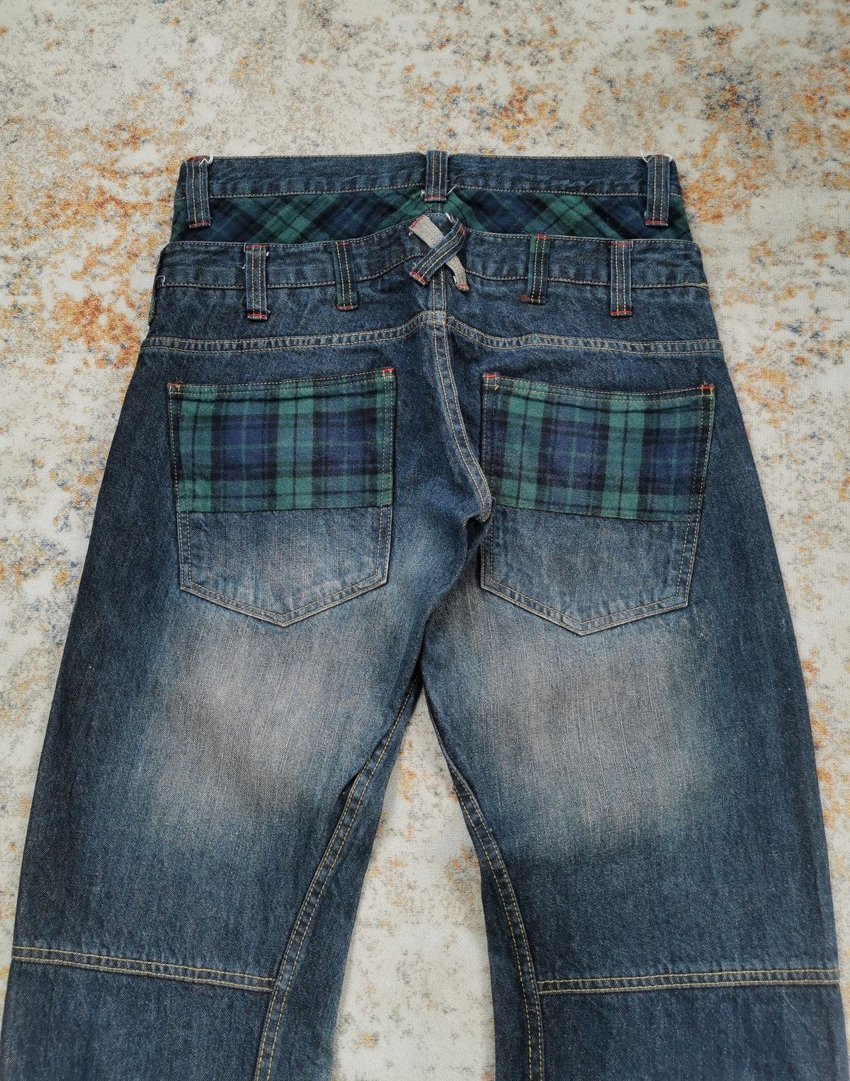 Designer × Japanese Brand Dominate Double Waist Jeans (LG102) Size US 32 / EU 48 - 6 Thumbnail