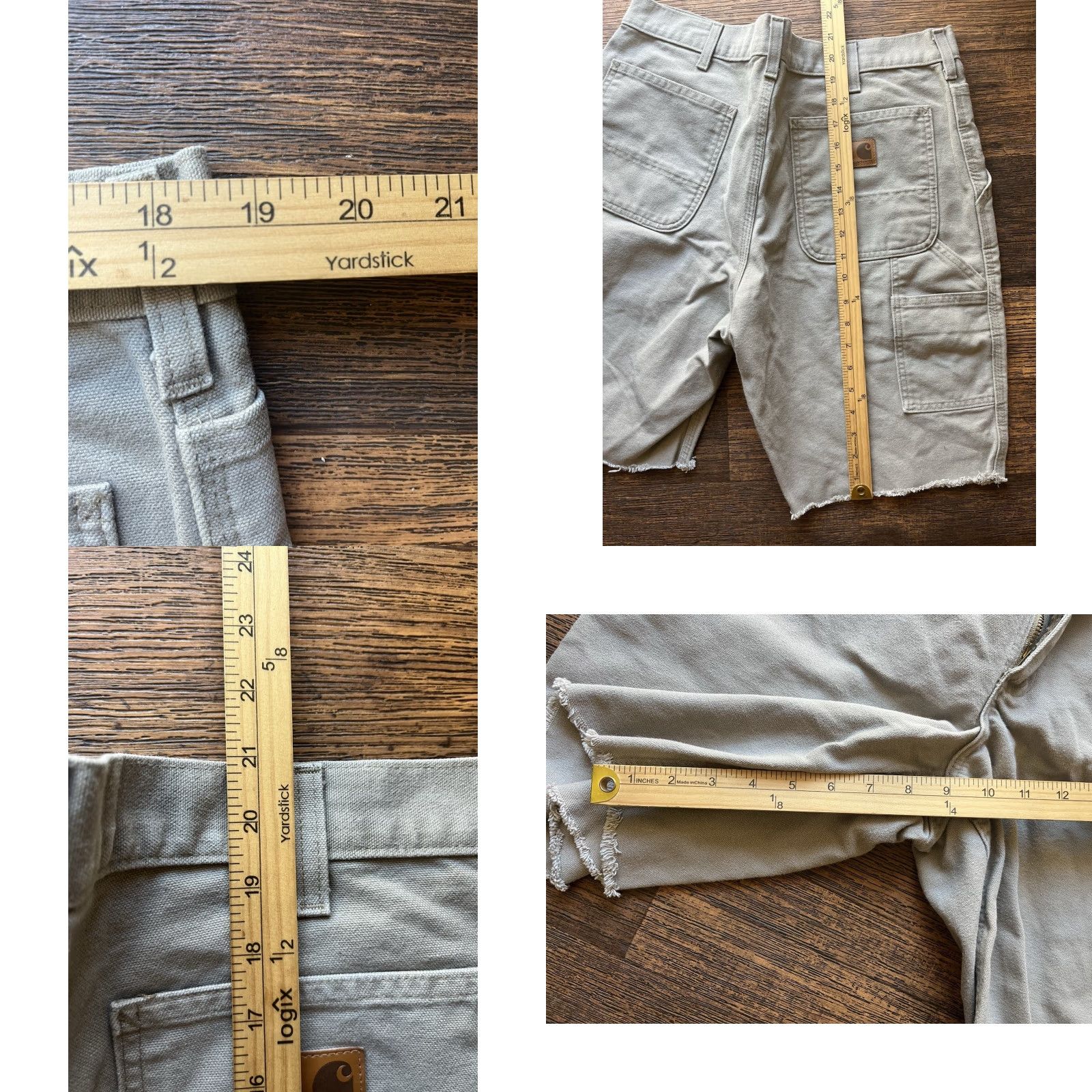 Carhartt VINTAGE Carhartt Shorts Beige Sand Solid 36 Cargo Relaxed Workwear Cut-Off Men’s Shorts Sand Beige Cargo 90s Grunge Outdoor Mens Size US 36 / EU 52 - 8 Thumbnail