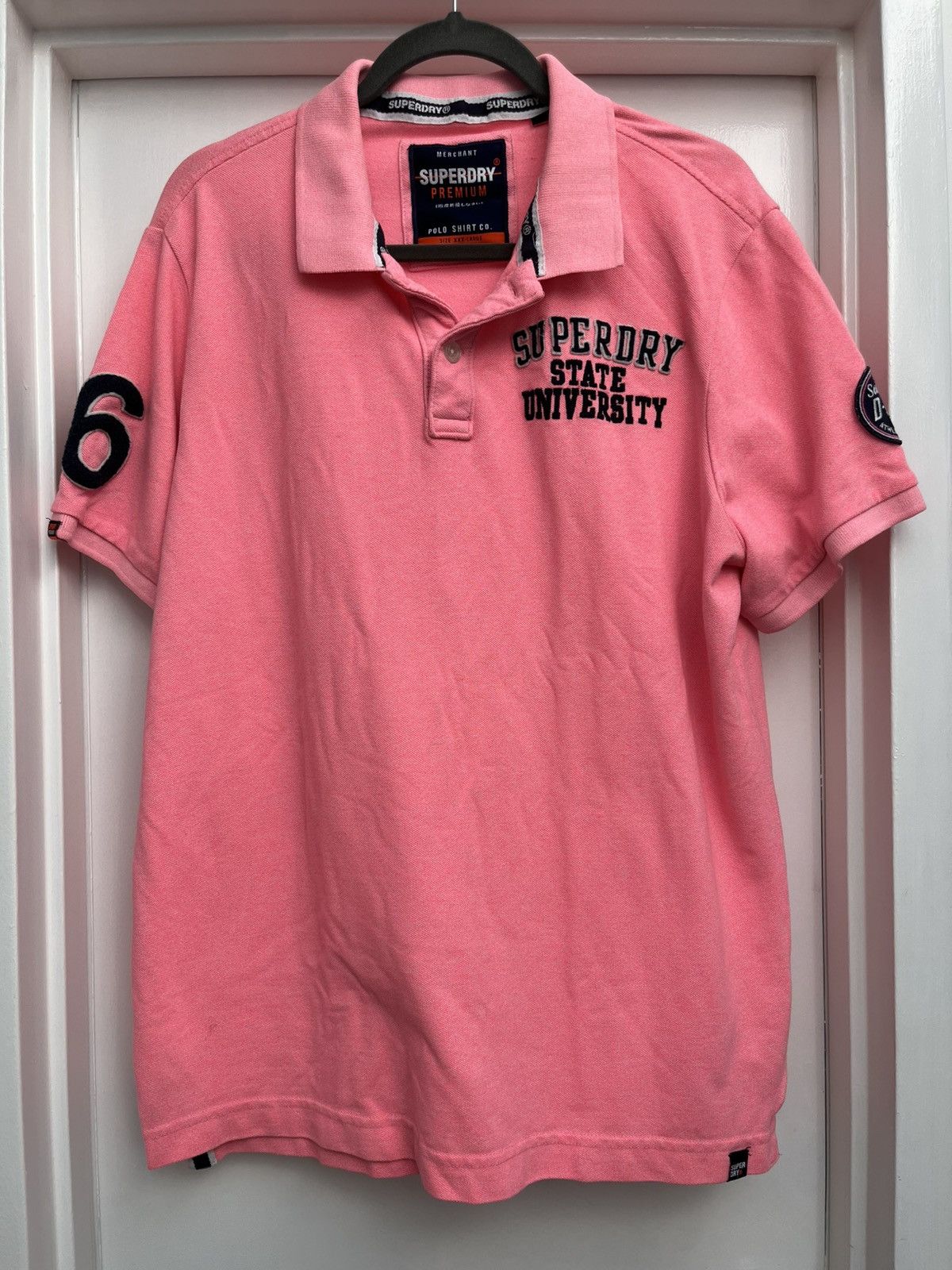 Superdry Superdry Men's Classic Superstate Pique Polo Shirt Size 3XL Size US XXL / EU 58 / 5 - 1 Thumbnail