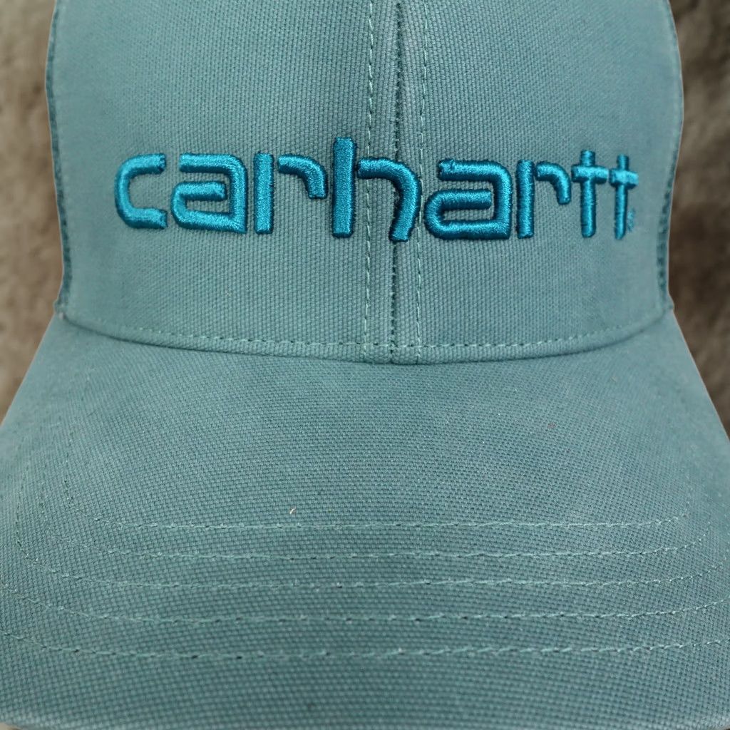 Carhartt Carhartt Green Canvas Vented Adjustable Snapback Baseball Hat Cap - Unisex Adults, Casual Hat, Green, Adjustable, Solid, 90s? Size ONE SIZE - 1 Thumbnail