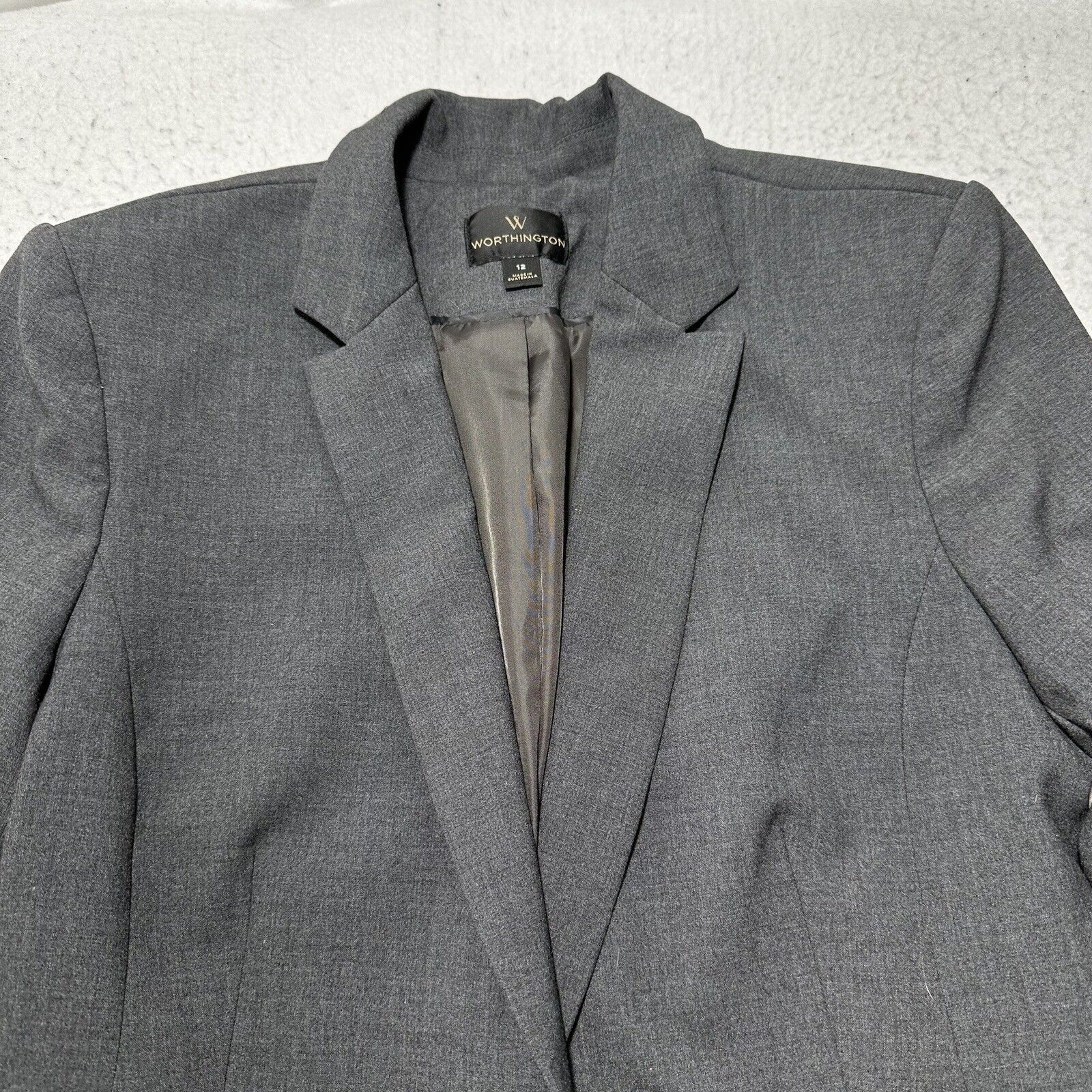Other Worthington 12 Blazer Career Suit Jacket Gray Button Coat Size XL / US 12-14 / IT 48-50 - 2 Thumbnail