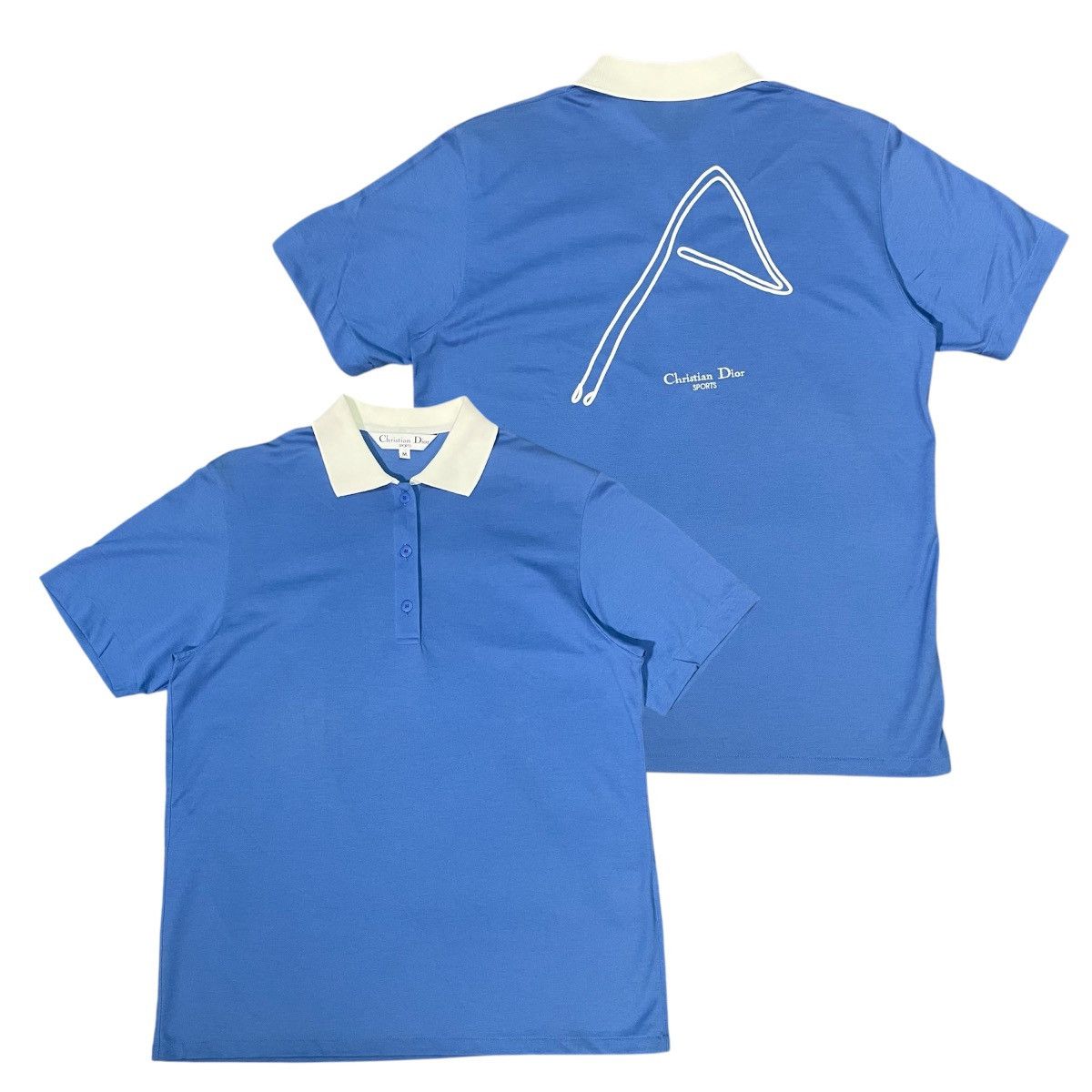 Dior Vintage Christian Dior Sports Archive Blue Polo Collar Shirt Size US S / EU 44-46 / 1 - 1 Thumbnail