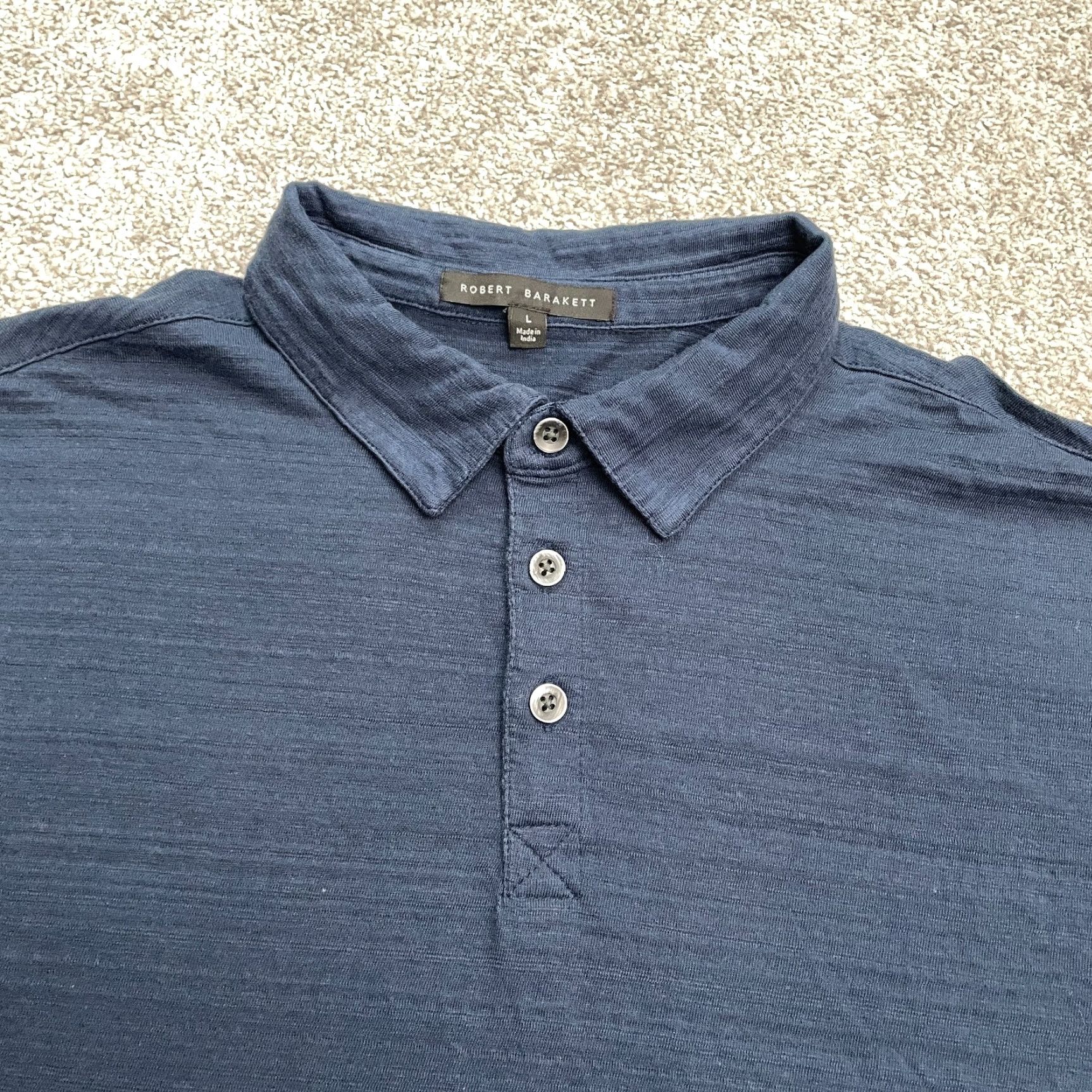 Vintage Robert Barakett Polo Shirt Men Large Blue 100% Cotton Short Sleeve Activewear Classic Size US L / EU 52-54 / 3 - 3 Thumbnail
