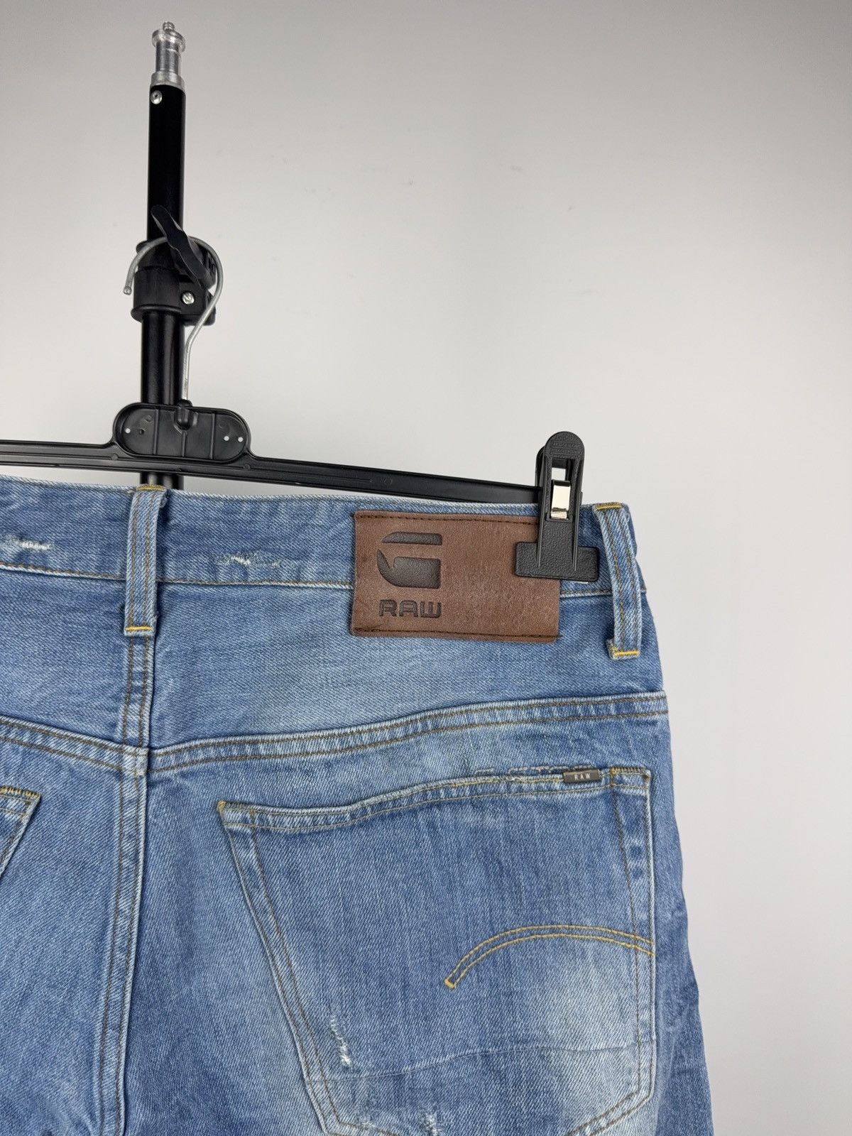 G-Star Y2K 00s Retro G-Star RAW 3301 Denim Shorts Light Blue 32 Size US 32 / EU 48 - 10 Thumbnail