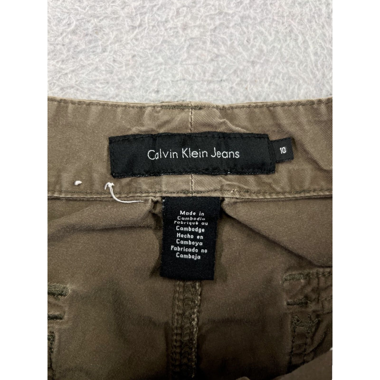 Calvin Klein Calvin Klein Shorts Womens 10 Brown 100% Cotton Twill Pockets Zip Fly 30x10 Size 32" / US 10 / IT 46 - 3 Thumbnail