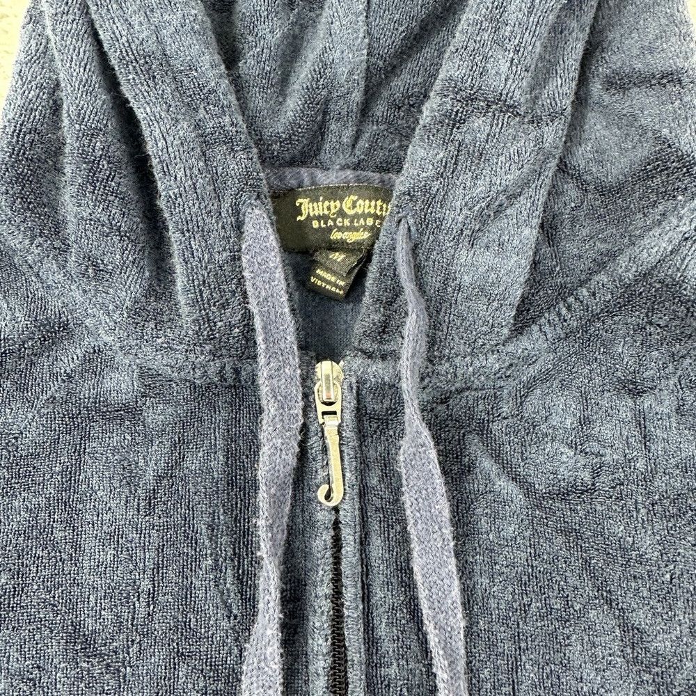 Juicy Couture Juicy Couture Navy Blue Velour Zip Up Hoodie Women’s Size M Size M / US 6-8 / IT 42-44 - 8 Thumbnail