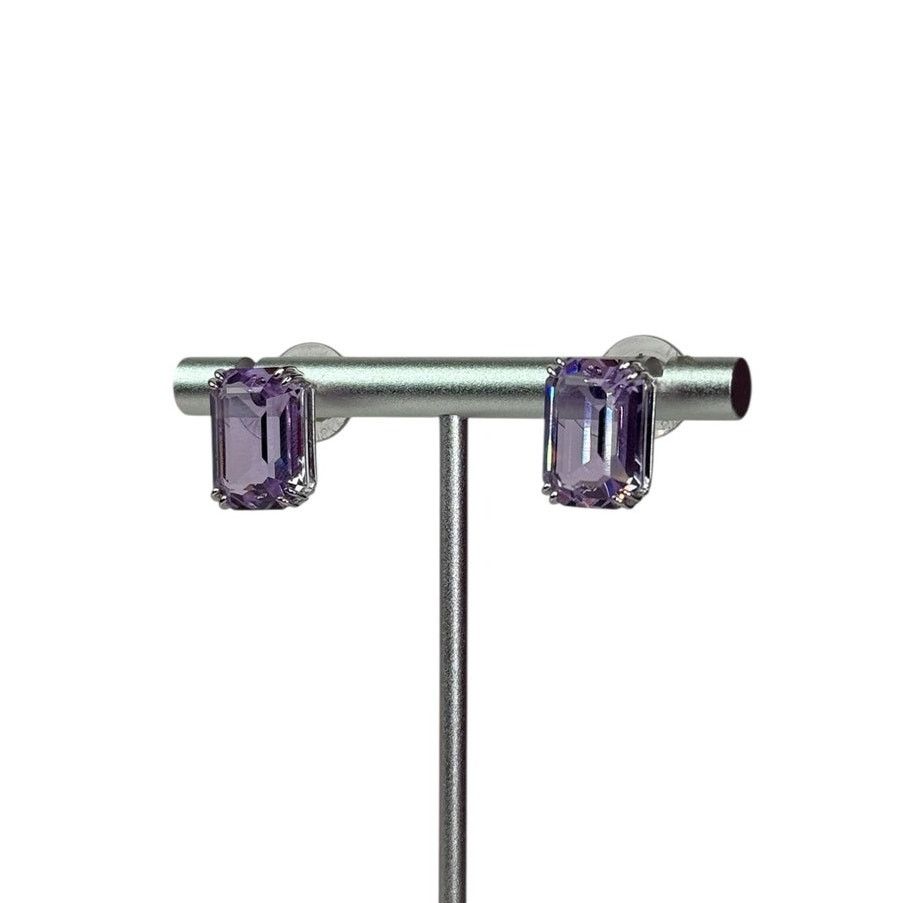 Swarovski Swarovski Millenia Stud Earrings, Octagon Cut, Purple Size ONE SIZE - 4 Thumbnail