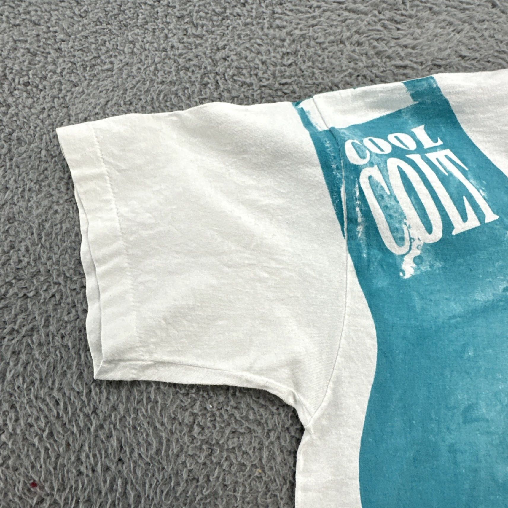 Fruit Of The Loom VINTAGE 90s Cool Colt 45 Malt Liquor AOP Single Stitch Size Large Taste The Cool T-Shirt Mens White 90s Vintage Size US L / EU 52-54 / 3 - 4 Thumbnail