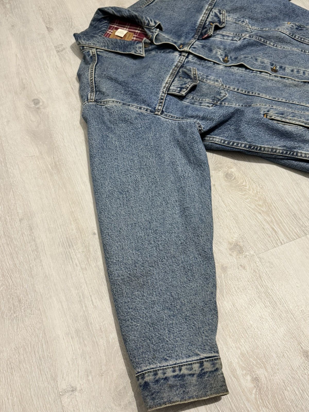 Levi's × Levi's Vintage Clothing vintage denim stuffed levi’s jacket made in 90s XL Size US XL / EU 56 / 4 - 5 Thumbnail