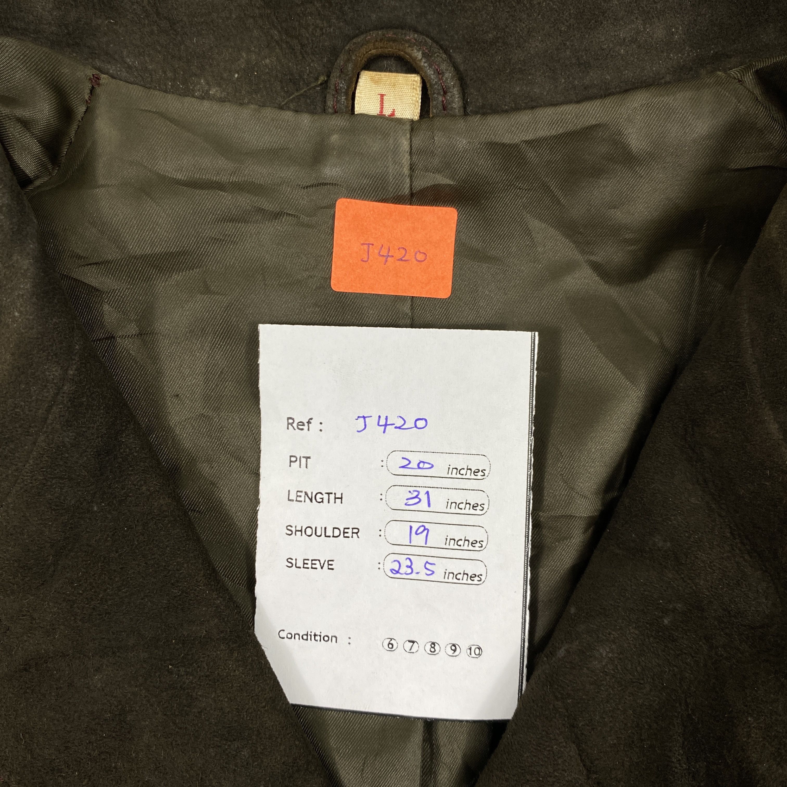Leather Vintage Leather Button Up Coat Jacket- J420 Size US M / EU 48-50 / 2 - 4 Thumbnail