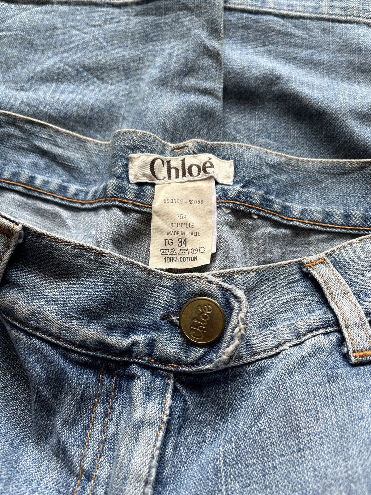 Chloe 2000s CHLOE Jorts Denim Size 30" / US 8 / IT 44 - 4 Thumbnail