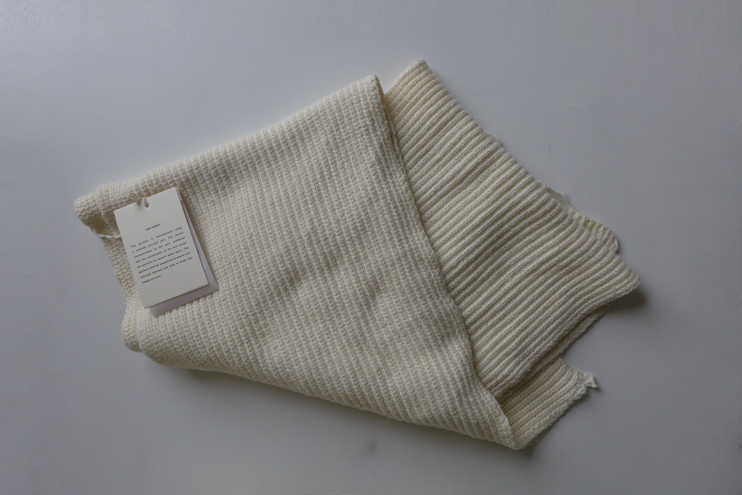 Our Legacy Our Legacy Grand Knitted Scarf - Natural Tousled Cotton Size ONE SIZE - 5 Thumbnail