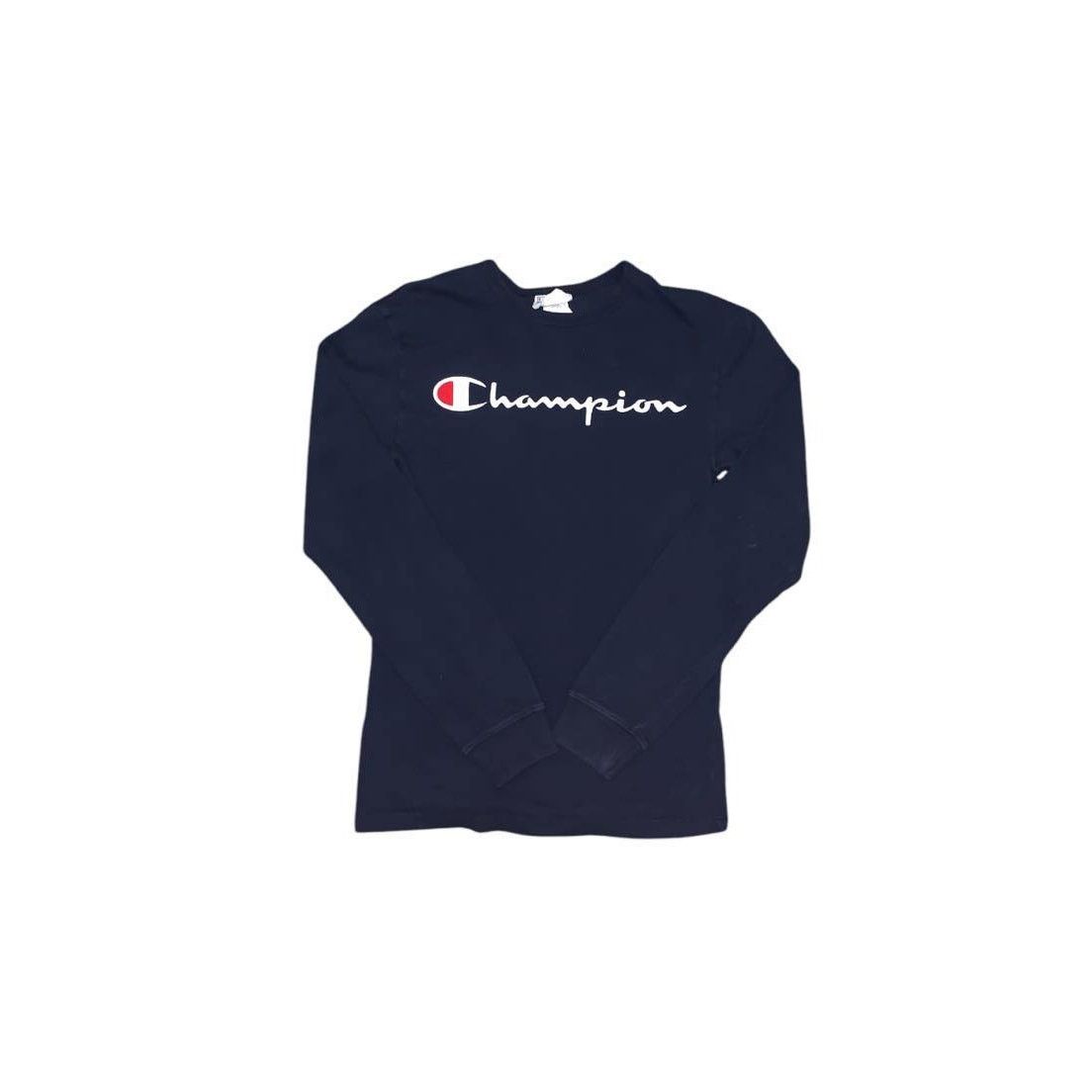 Champion Vintage Champion Embroidered Long Sleeve Navy Shirt XS Adult Size XS / US 0-2 / IT 36-38 - 3 Thumbnail