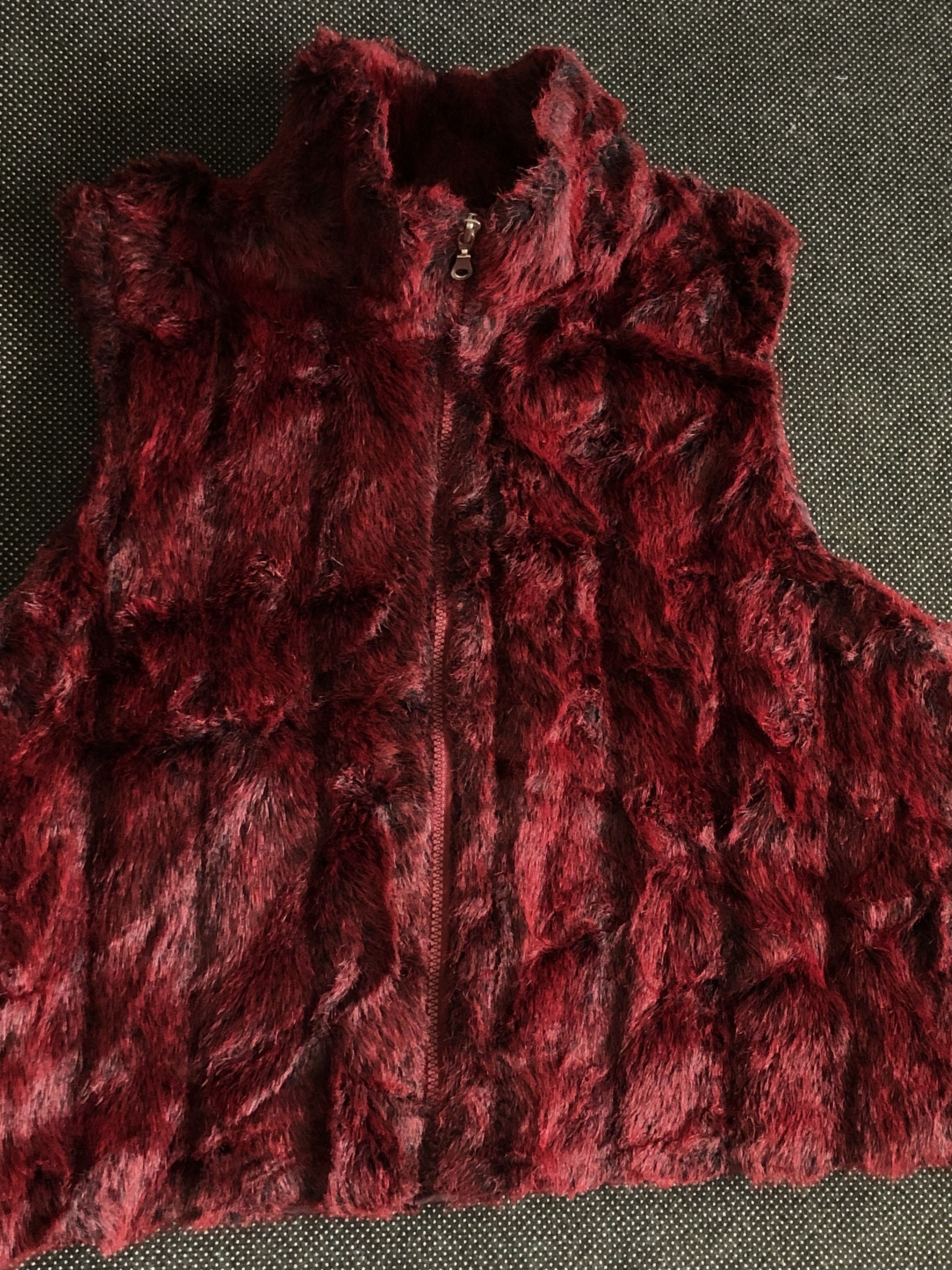 Japanese Brand VINTAGE CUSTOM UNBRAND JAPAN FAUX FUR RED VELVET ZIP VEST Size M / US 6-8 / IT 42-44 - 3 Thumbnail