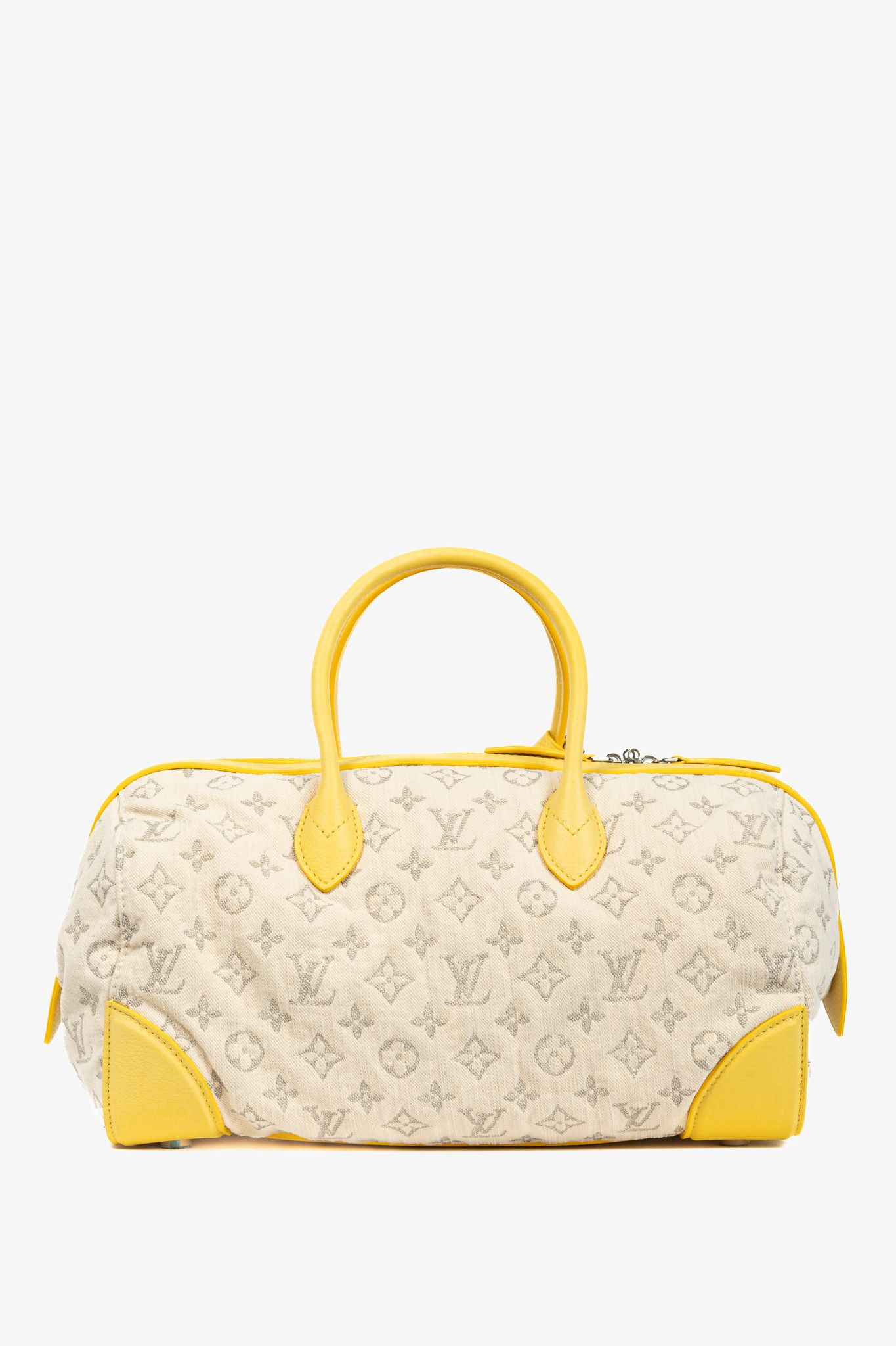 Louis Vuitton Louis Vuitton SS/12 Squat MM Denim Jaune Handbag Size ONE SIZE - 4 Thumbnail