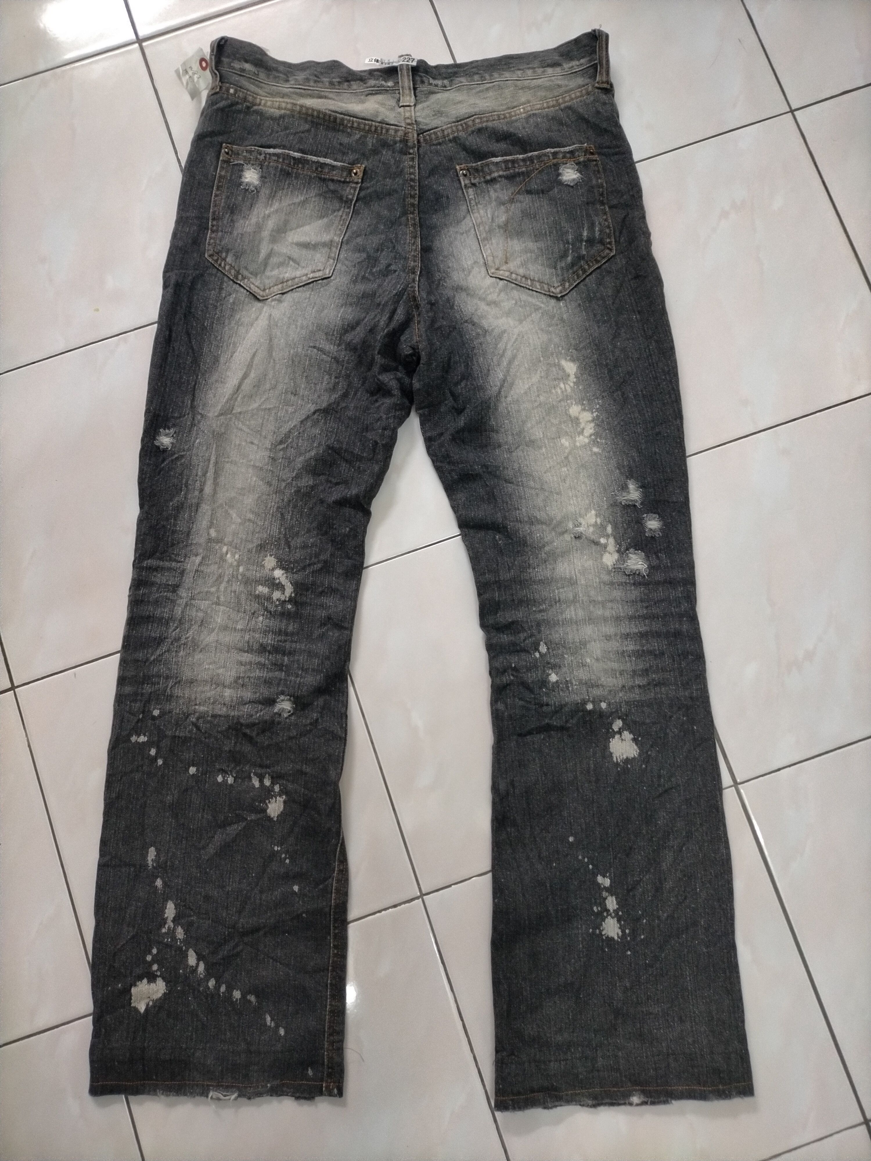 If Six Was Nine 🔥 Insane 🔥Japanese Distressed Flare Mudwash Jeans Size US 33 - 4 Thumbnail