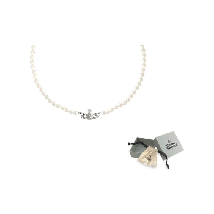 Vivienne Westwood Vivienne Westwood Mini Bas Relief Saturn Necklace 0079 Size ONE SIZE - 1 Thumbnail