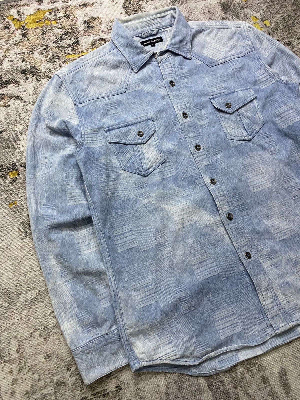 semanticdesign Semantic Design shirt jacket - denim textured patter Size US L / EU 52-54 / 3 - 3 Thumbnail