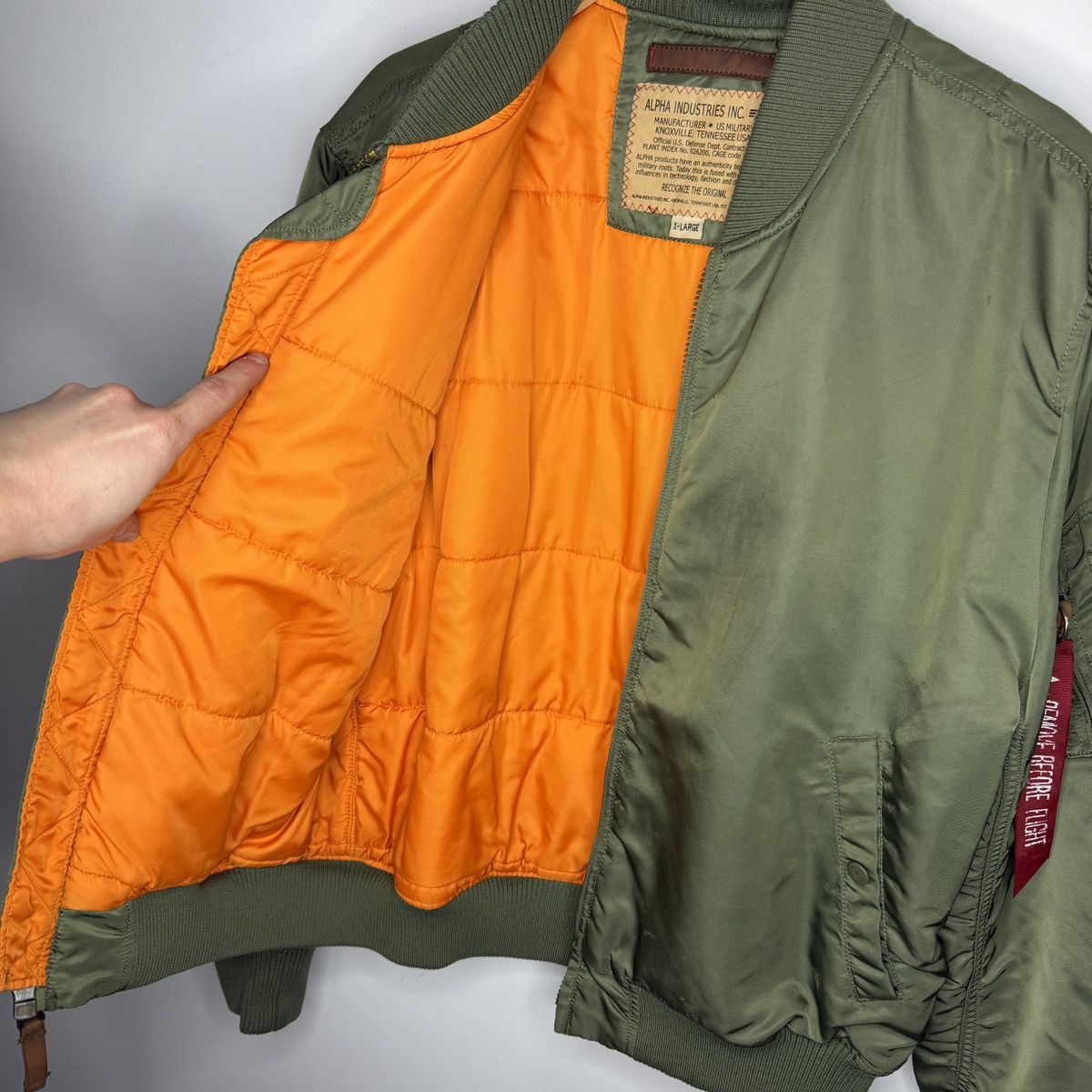 Alpha Industries Vintage Alpha Industries Bomber Vest CWU MA-1 Jacket Rare Size US XL / EU 56 / 4 - 9 Thumbnail