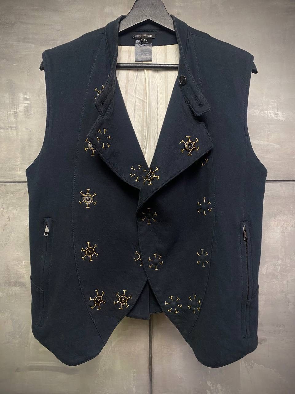 Ann Demeulemeester Navy admiral vest S-M Size 48S - 2 Thumbnail