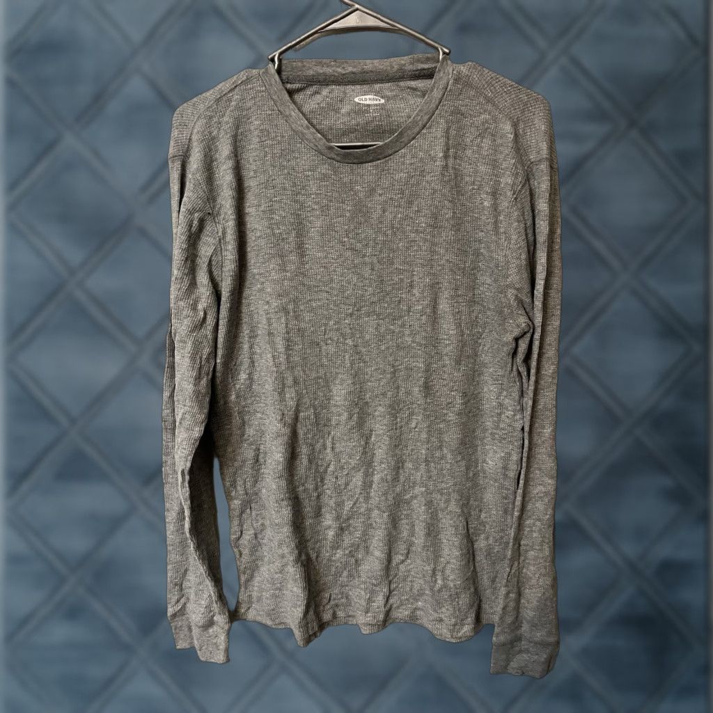 Old Navy Old Navy Mens Medium Soft Washed Gray Waffle CrewNeck Long Sleeve T Shirt Size US M / EU 48-50 / 2 - 1 Thumbnail