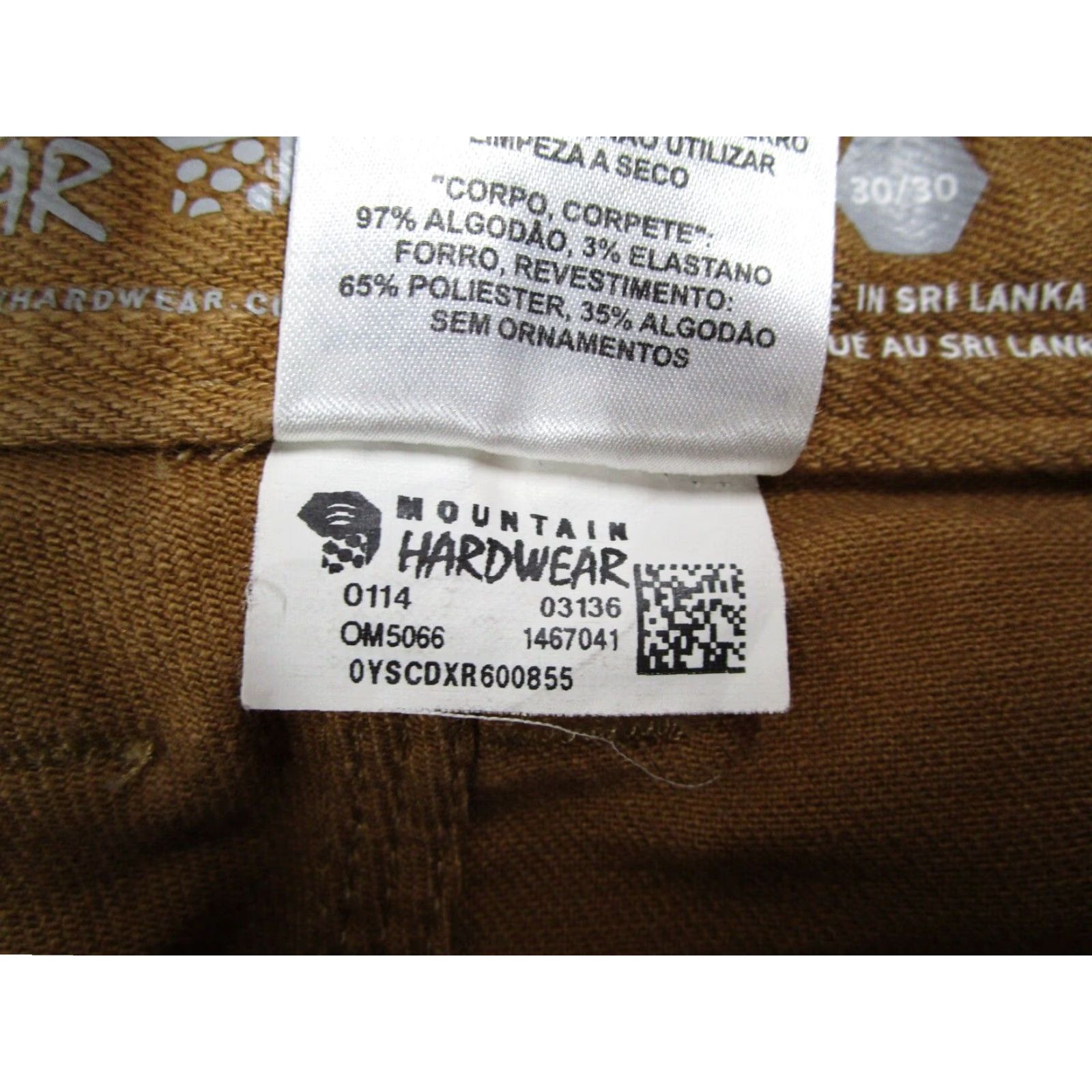 Mountain Hardwear MOUNTAIN HARDWEAR Pants Mens 30 Brown PASSENGER Canvas Chino 5-Pocket 30x30 Regular Belt Loops Front Flat Front Size US 30 / EU 46 - 5 Thumbnail