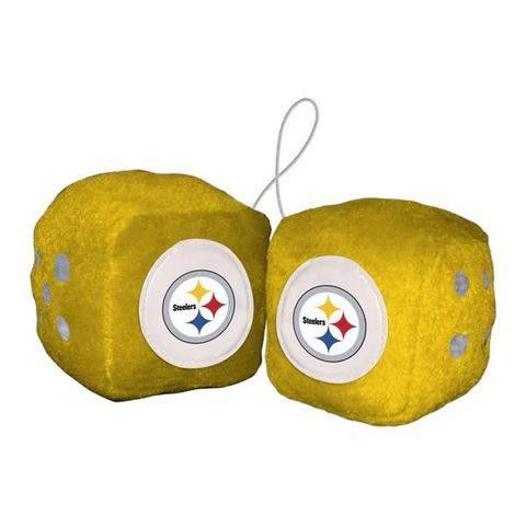 Designer Pittsburgh Steelers Fuzzy Dice New (1) Size ONE SIZE - 1 Thumbnail