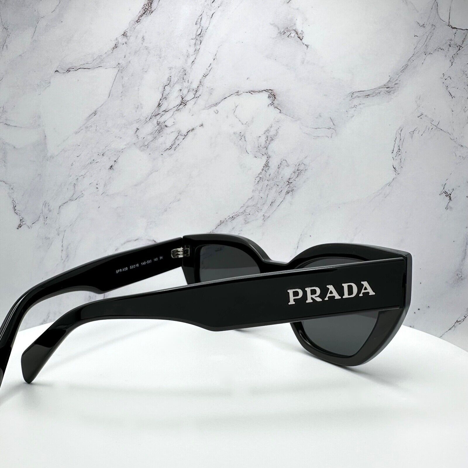 Prada New Prada Sunglasses Black Butterfly Cat Eye Spelled Logo Size ONE SIZE - 13 Thumbnail