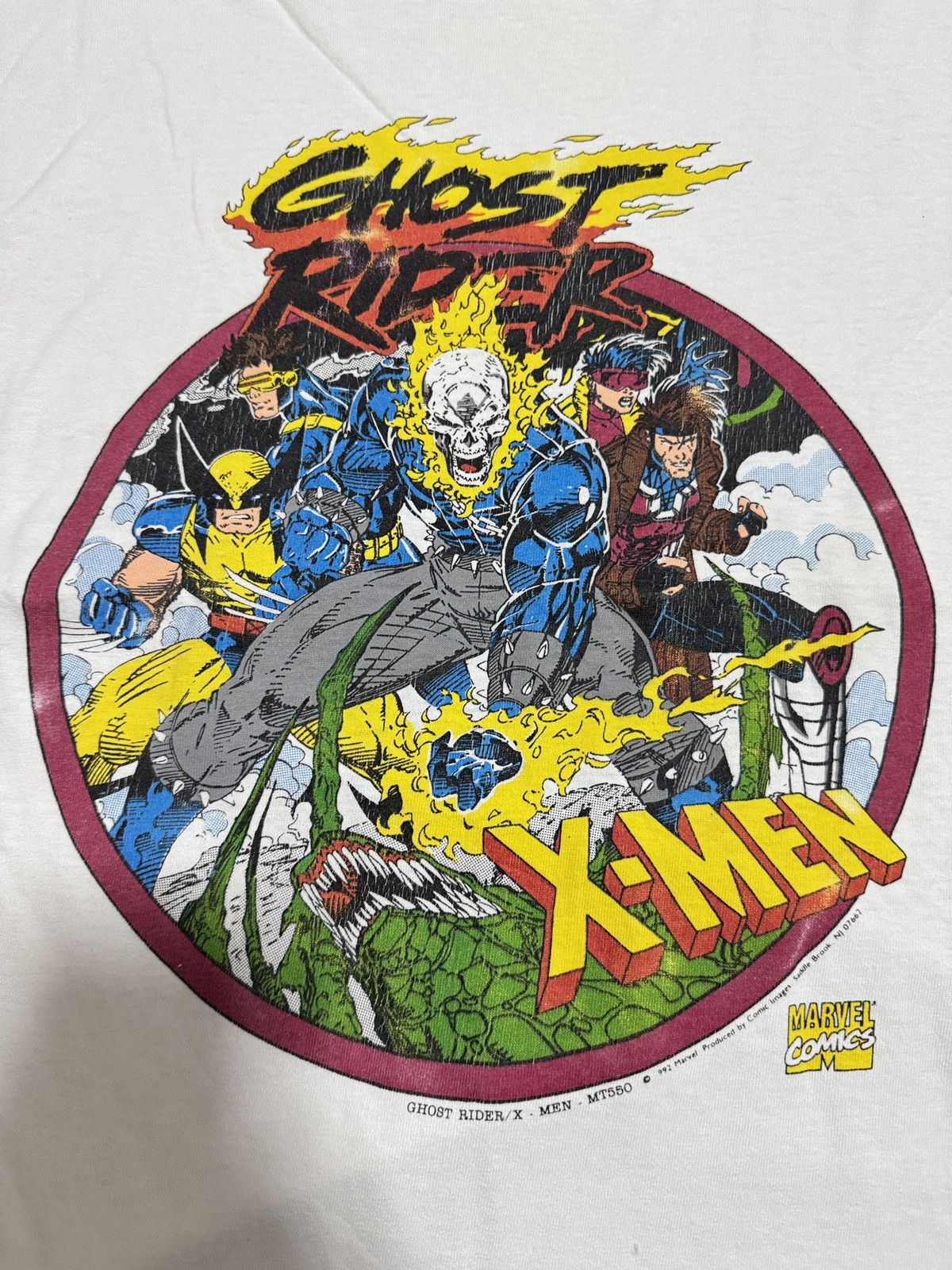 Marvel Comics × Vintage Vintage 1992 Marvel Ghost Rider/X-Men Size US XL / EU 56 / 4 - 3 Thumbnail