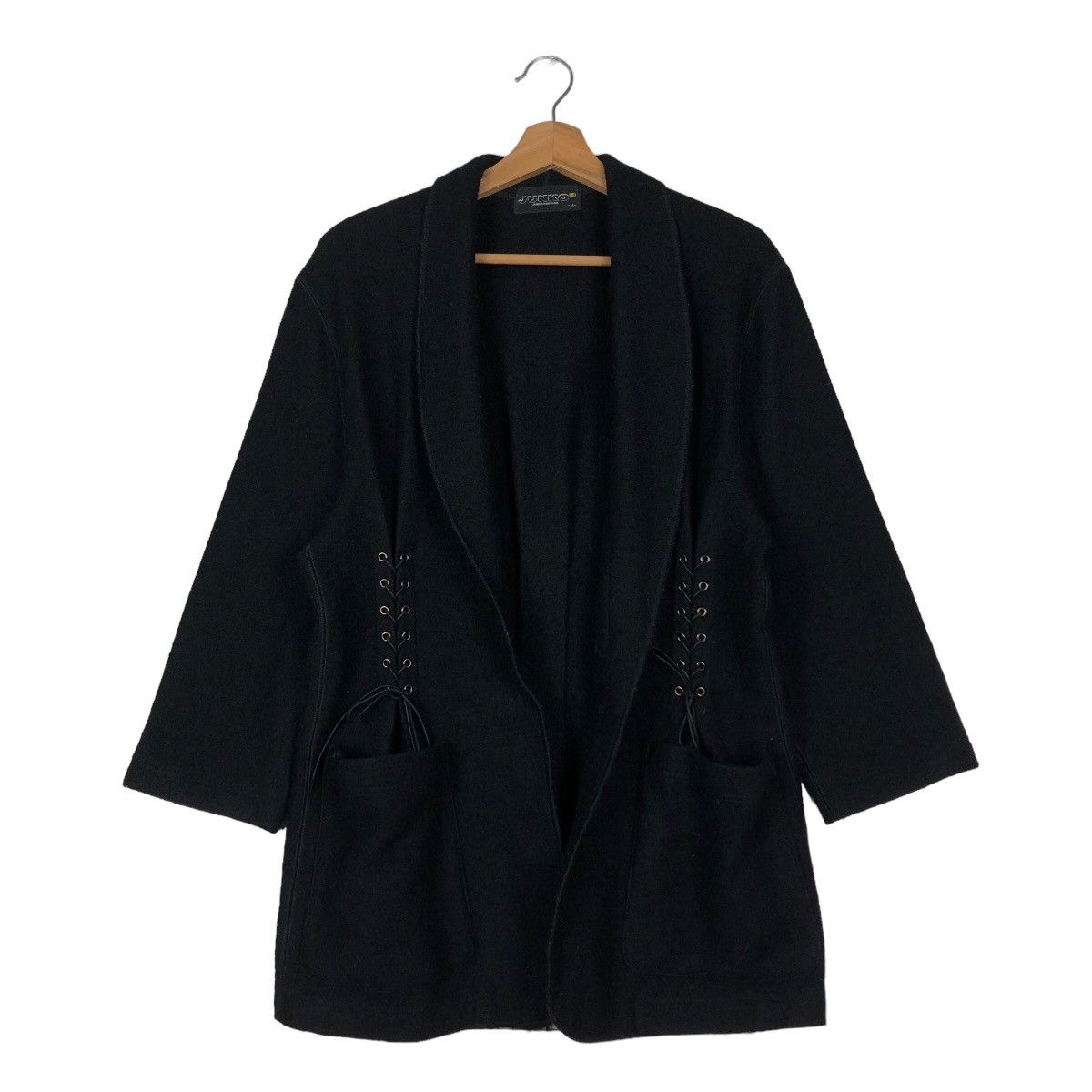 Issey Miyake 🔥Rich Black Punk Design Jacket Bondage Junko Koshino Size US M / EU 48-50 / 2 - 1 Thumbnail