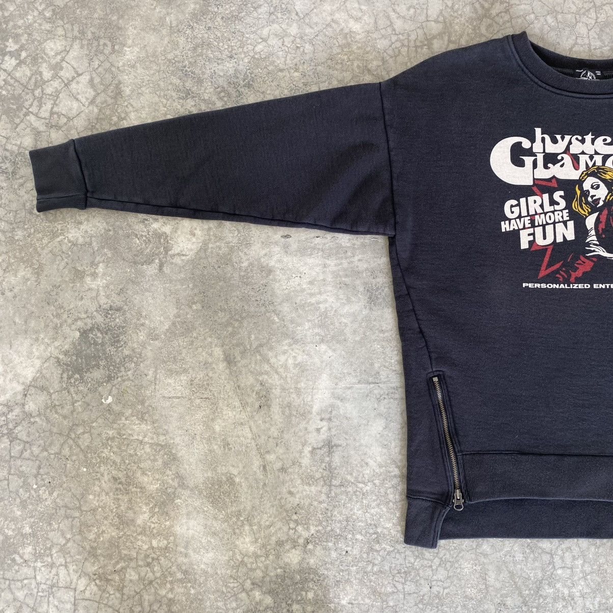 Hysteric Glamour Side Seam Zipper Crewneck Sweatshirt Size US M / EU 48-50 / 2 - 8 Thumbnail