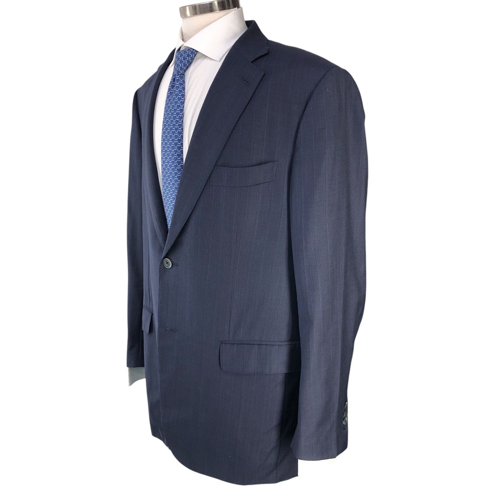 Isaia ISAIA Size 46L Sport Coat Blazer Base S Timeless 140s Blue Size 46L - 7 Thumbnail