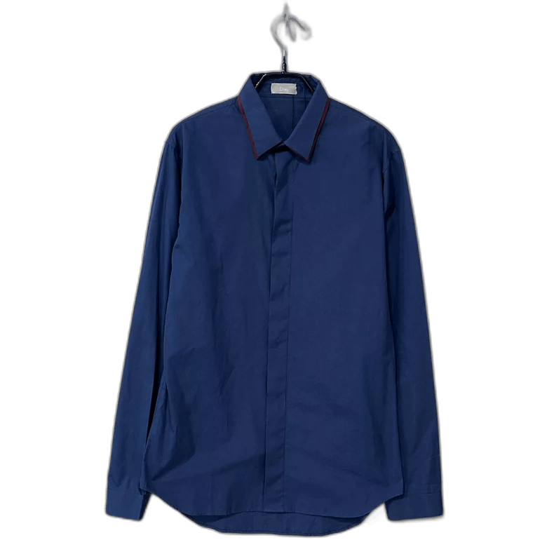 Dior Solid Color Long Sleeve Shirt Dior-2506 Size US M / EU 48-50 / 2 - 1 Thumbnail