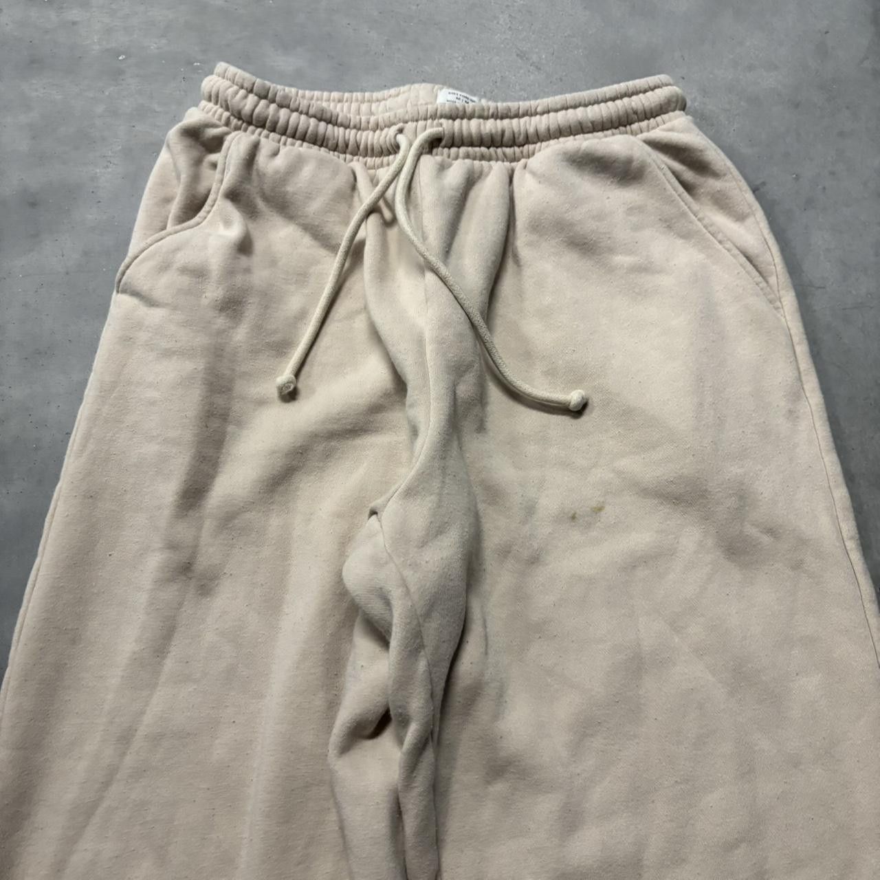 Japanese Brand × Vintage Crazy Vintage Y2K/2000s Cream Streetwear Essential Sweatpants! Size US 30 / EU 46 - 4 Thumbnail