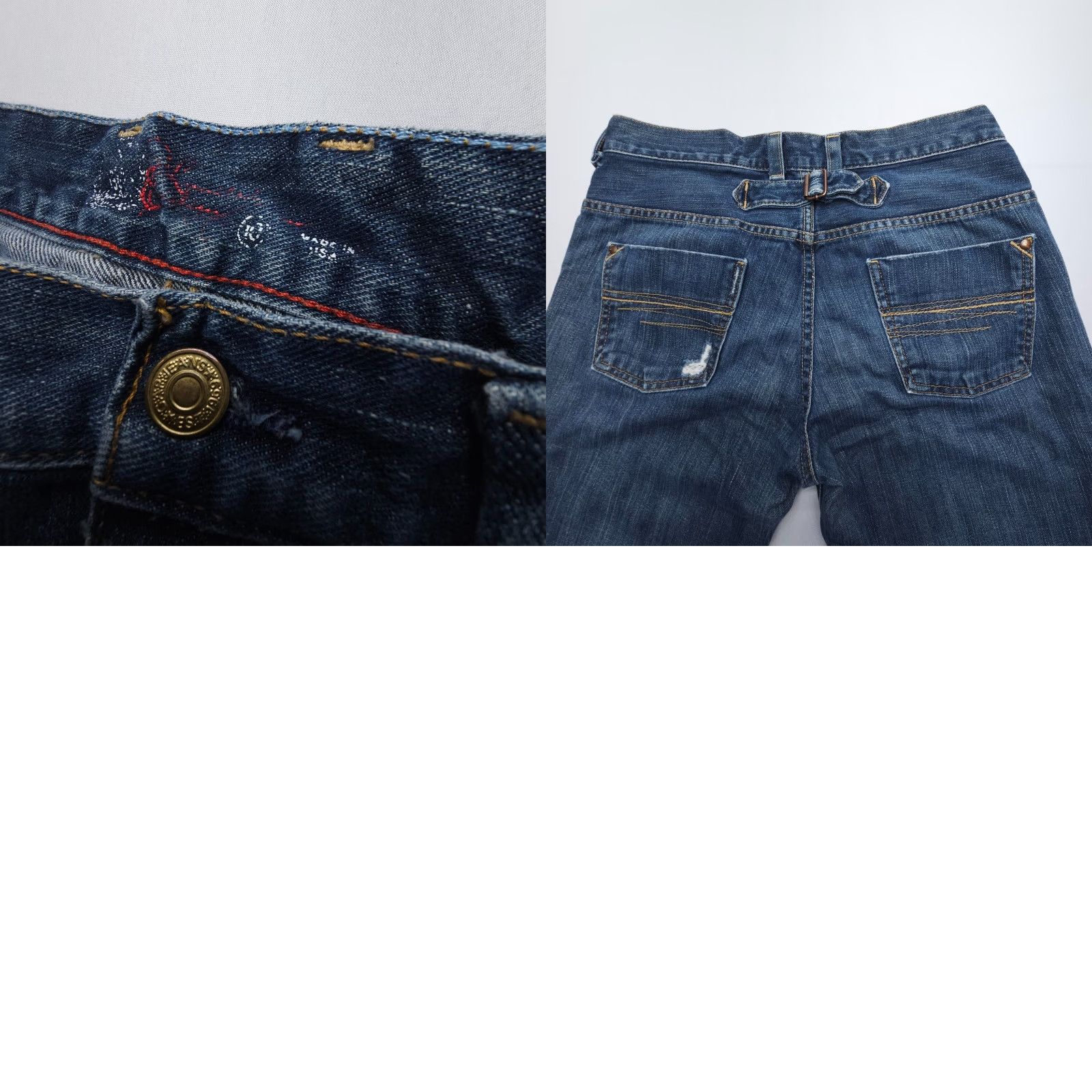 Gap Vintage GAP Buckle Back Crop Jeans Size 10 Dark Wash Mid Rise USA Button Fly Jeans Womens 90s Theme Blue Denim Cotton 5-Pocket Regular Inseam 24 Size 32" / US 10 / IT 46 - 9 Thumbnail