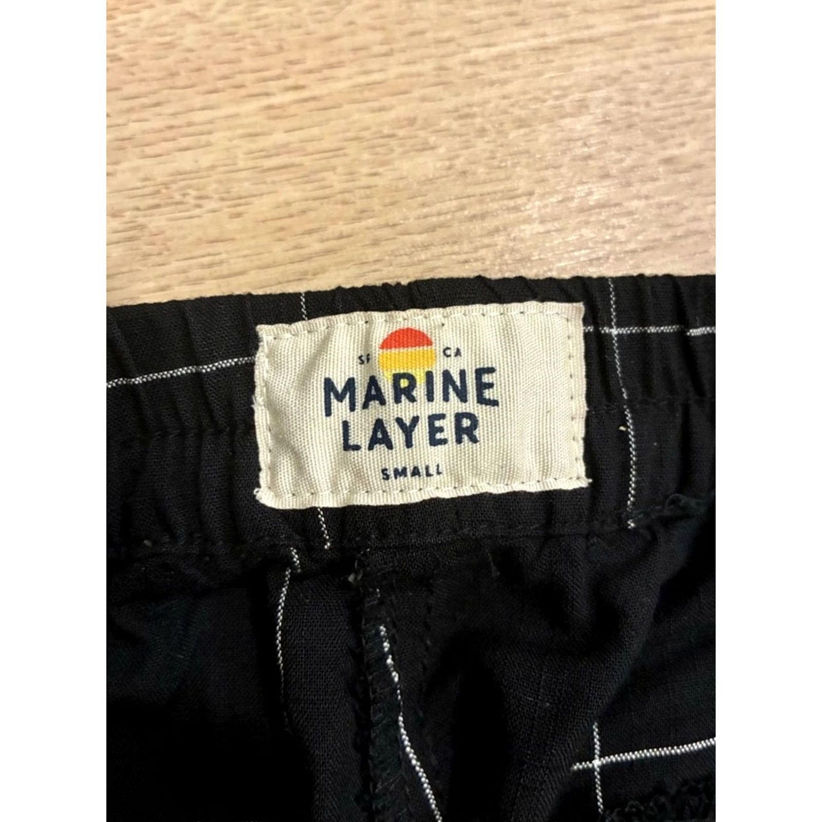 Marine Layer Marine Layer Pants Women Allison Black Windowpane Pull On Tencel Size S Size 28" / US 6 / IT 42 - 6 Thumbnail
