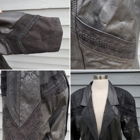 Vintage Vintage 90s y2k Winlet Black Leather Oversize Slouchy Trench Size M / US 6-8 / IT 42-44 - 4 Thumbnail