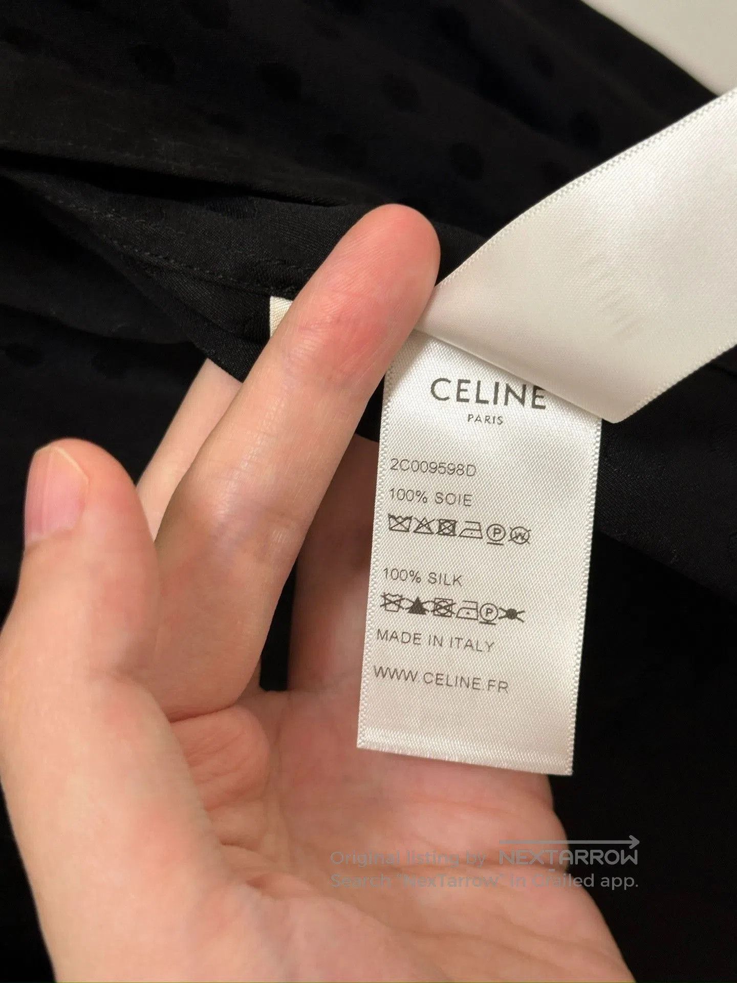 Celine Celine Black Polka Dot Silk Shirt 38. Size S / US 4 / IT 40 - 6 Thumbnail