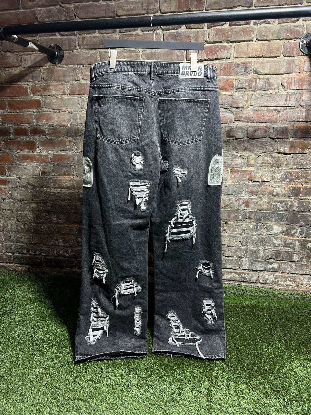 Who Decides War Who Decides War Side Patch Black Jeans Sz. 38 Size US 38 / EU 54 - 2 Thumbnail