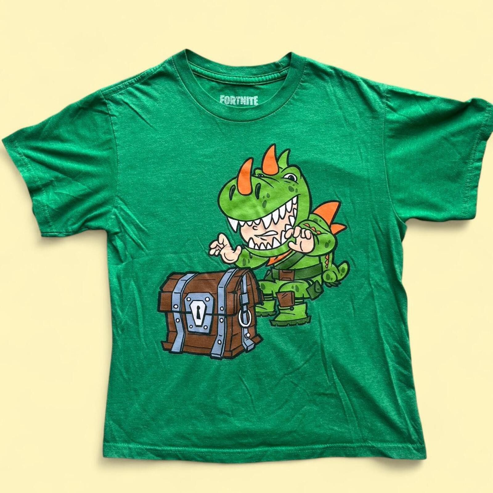 Other Fortnite T-Rex Loot Chest Green Graphic T-Shirt Size US XXS / EU 40 - 2 Thumbnail