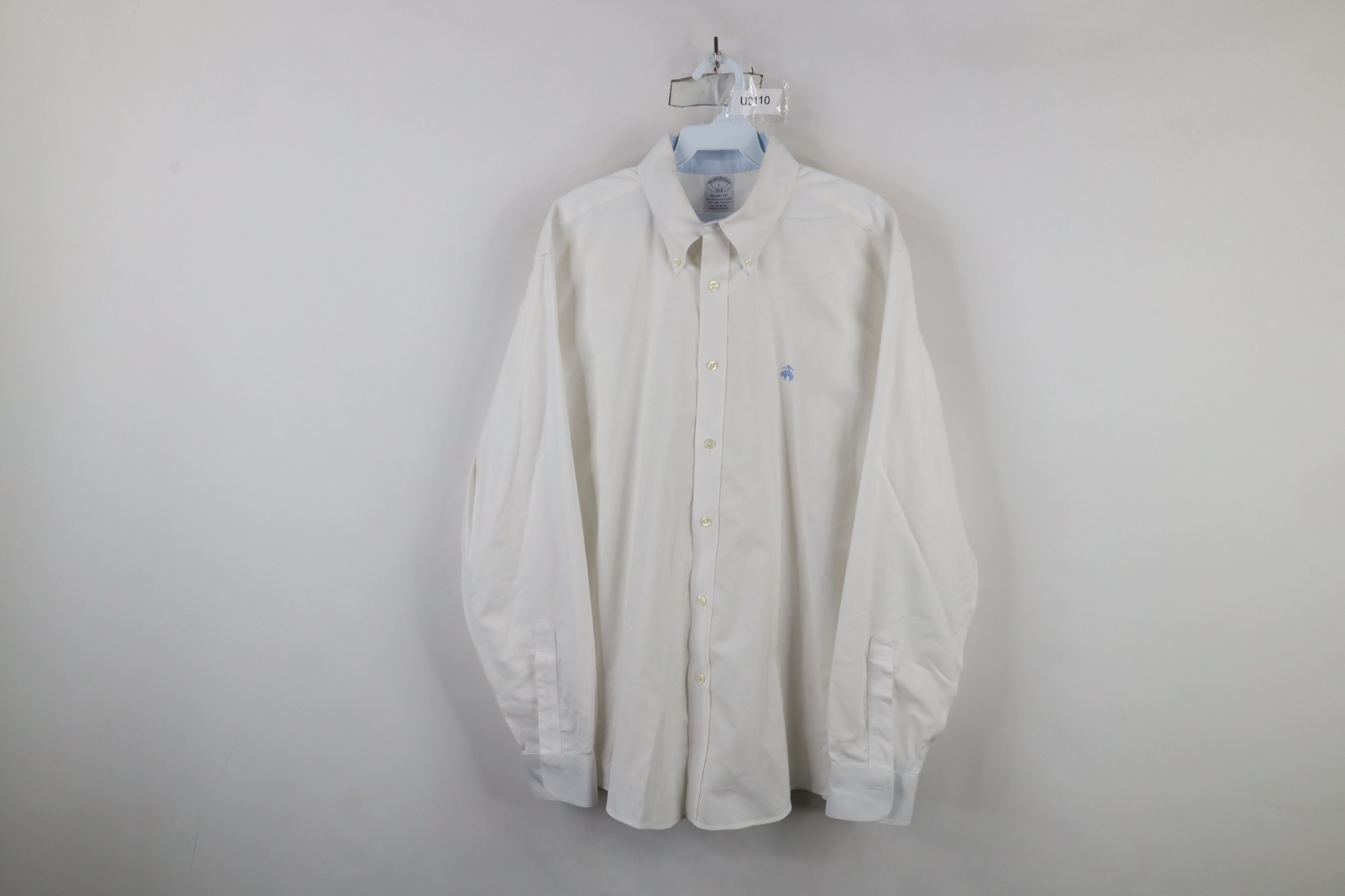 Brooks Brothers × Vintage Vintage Brooks Brothers Non Iron Stretch Button Down Shirt Size US L / EU 52-54 / 3 - 1 Thumbnail
