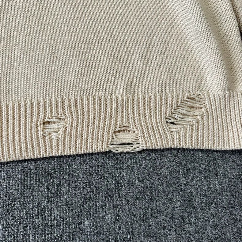Amiri Amiri chest letter logo jacquard fringed distressed sweate Size US XL / EU 56 / 4 - 4 Thumbnail