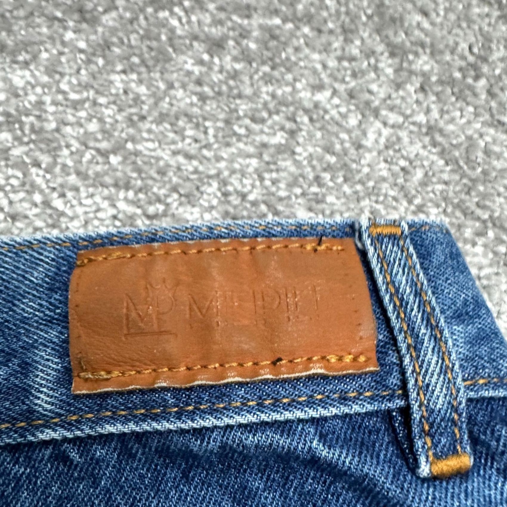Vintage Milipili Tapered Jeans Womens 12 US 42 High Rise Two Tone Blue Denim Full Zip Size 34" / US 12 / IT 48 - 4 Thumbnail